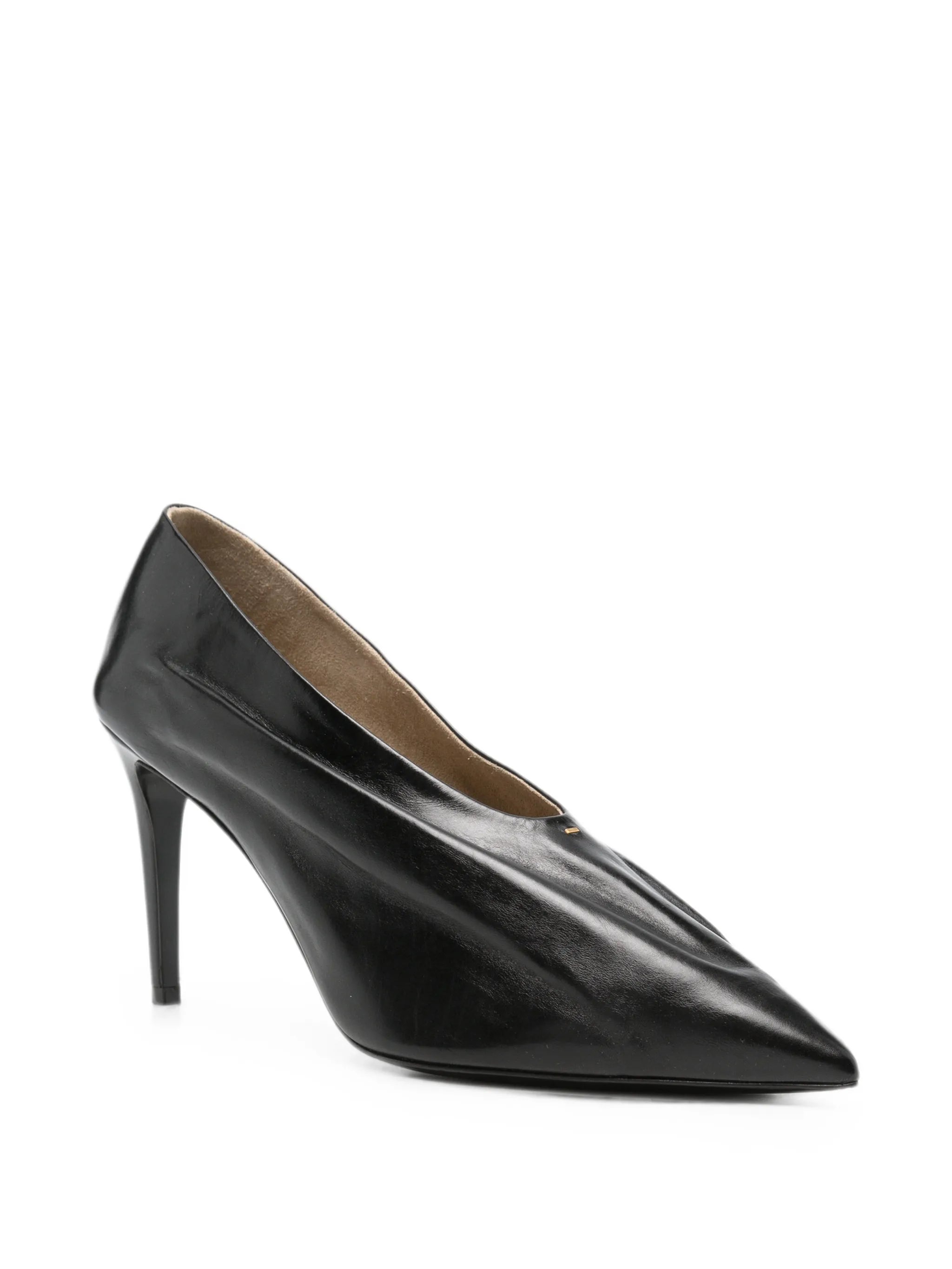Miriam leather heeled pumps