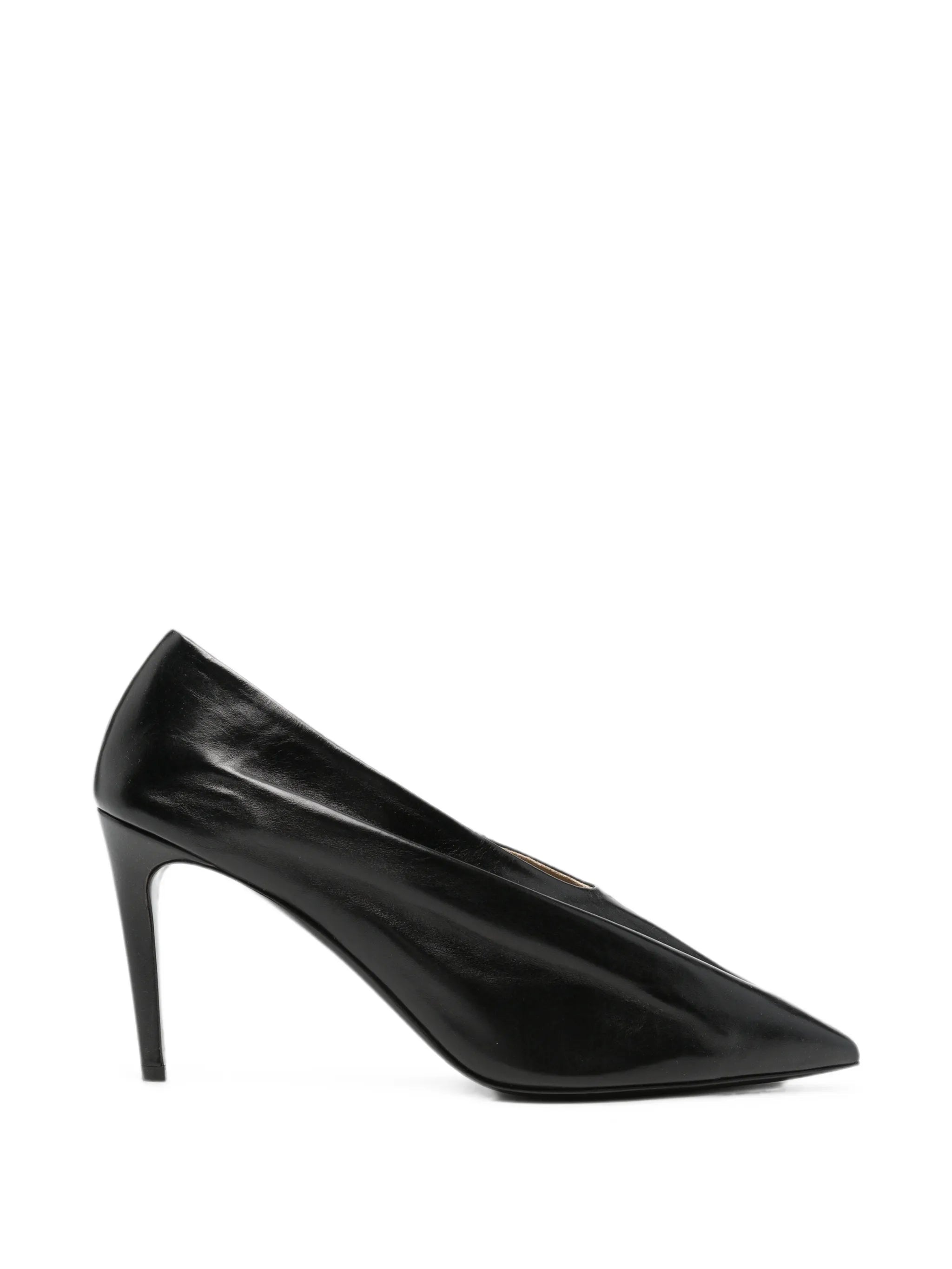Miriam leather heeled pumps
