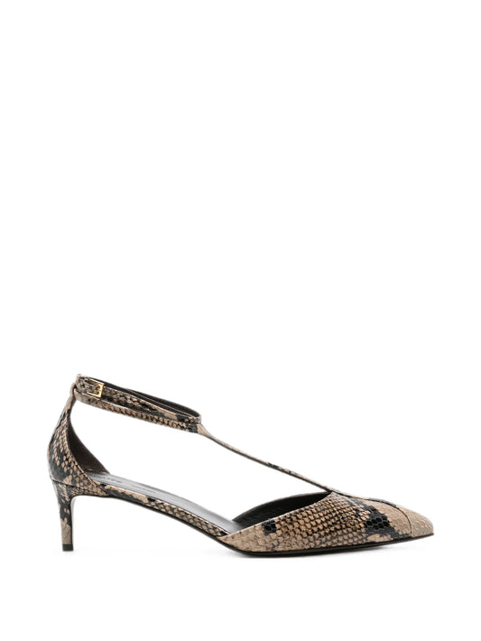 Mia snakeskin-effect pumps