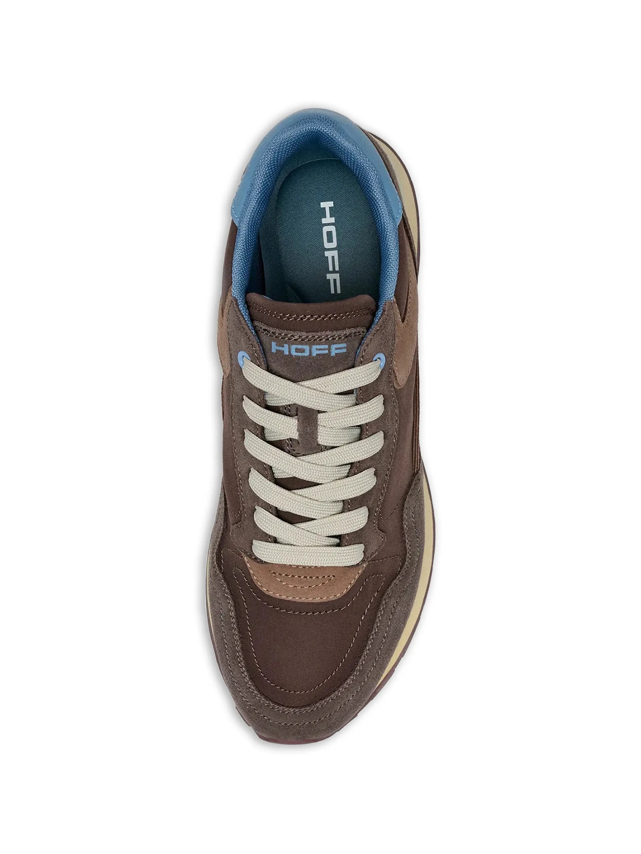 panelled lace-up sneakers
