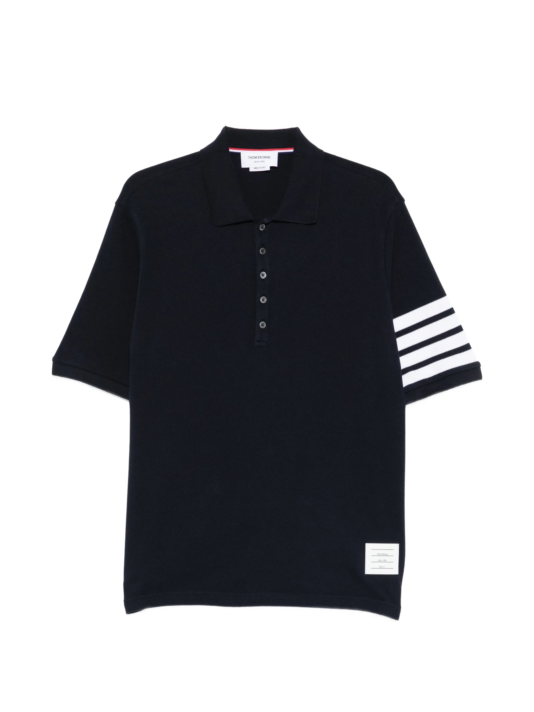 stripe-detail polo shirt