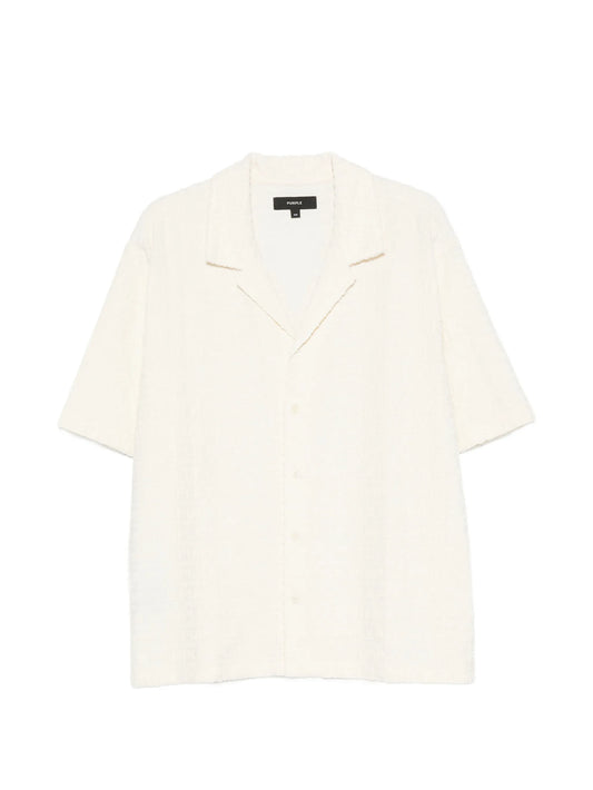 logo-embossed shirt