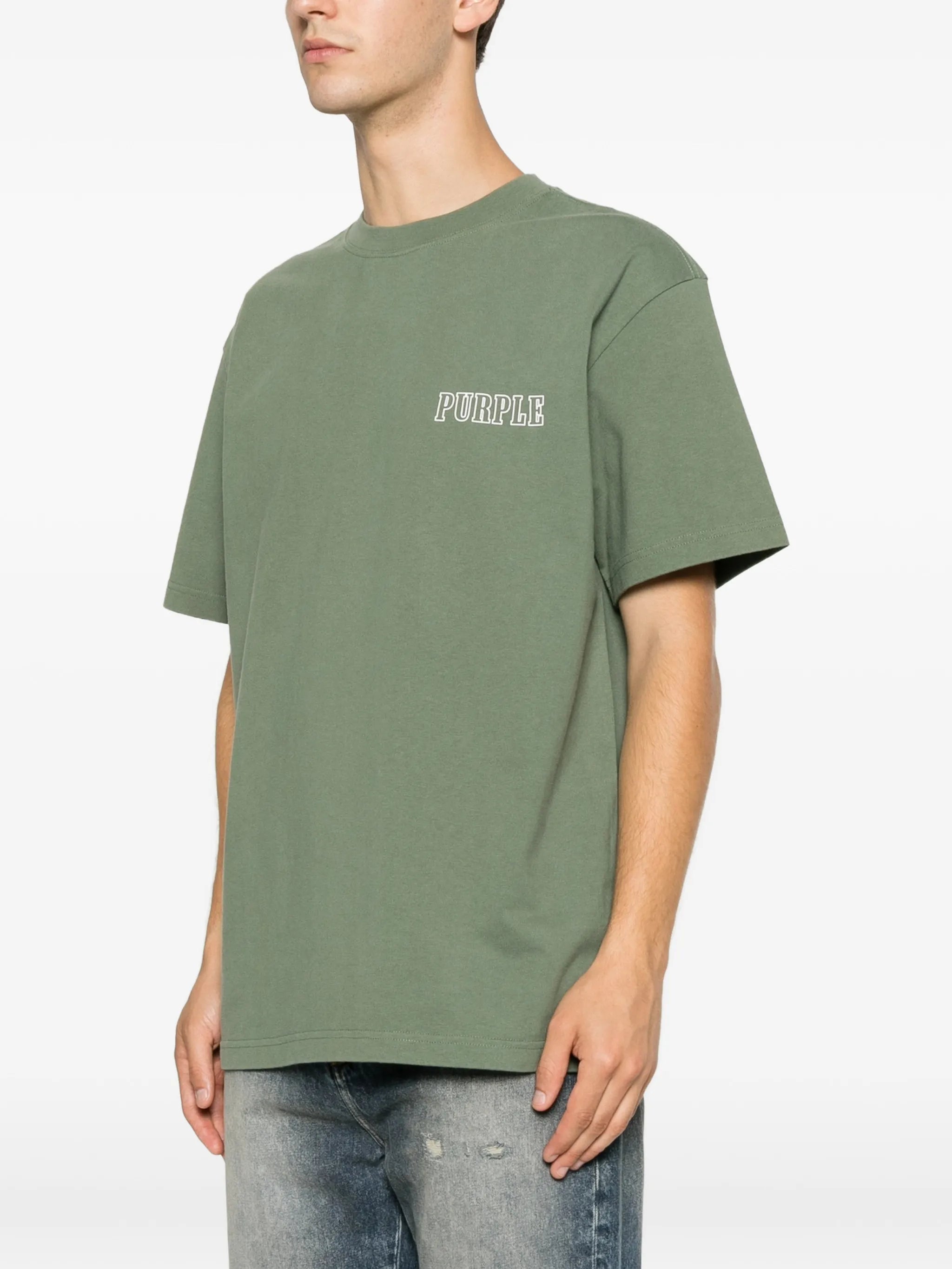 logo-print jersey T-shirt