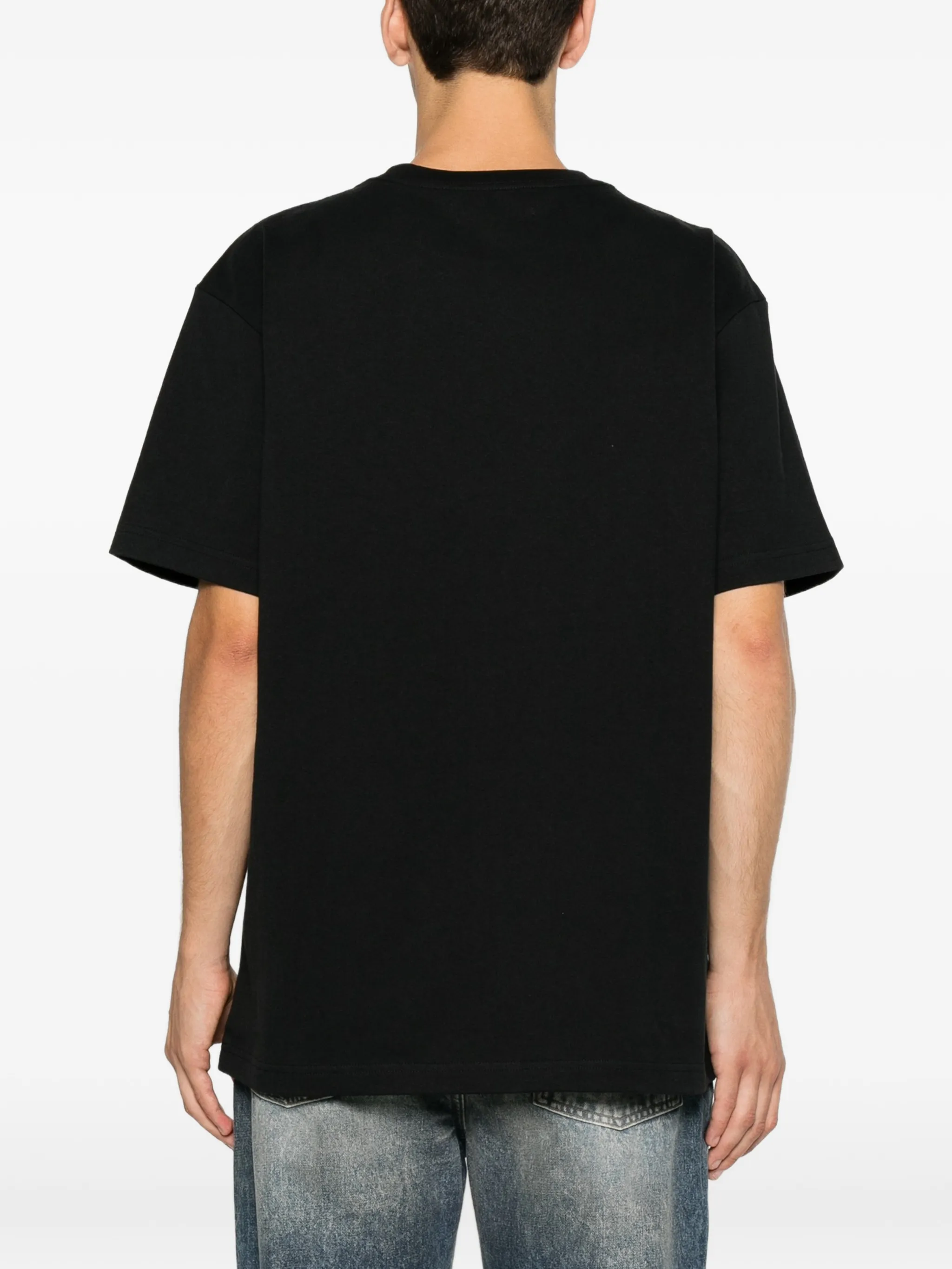 crystal-embellished logo-script T-shirt