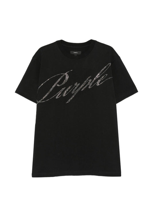 rhinestone-logo T-shirt