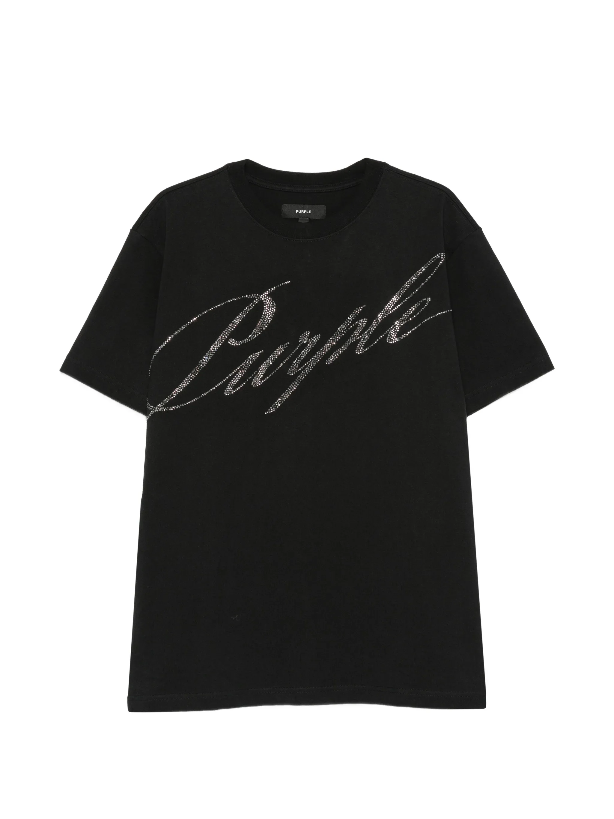 crystal-embellished logo-script T-shirt