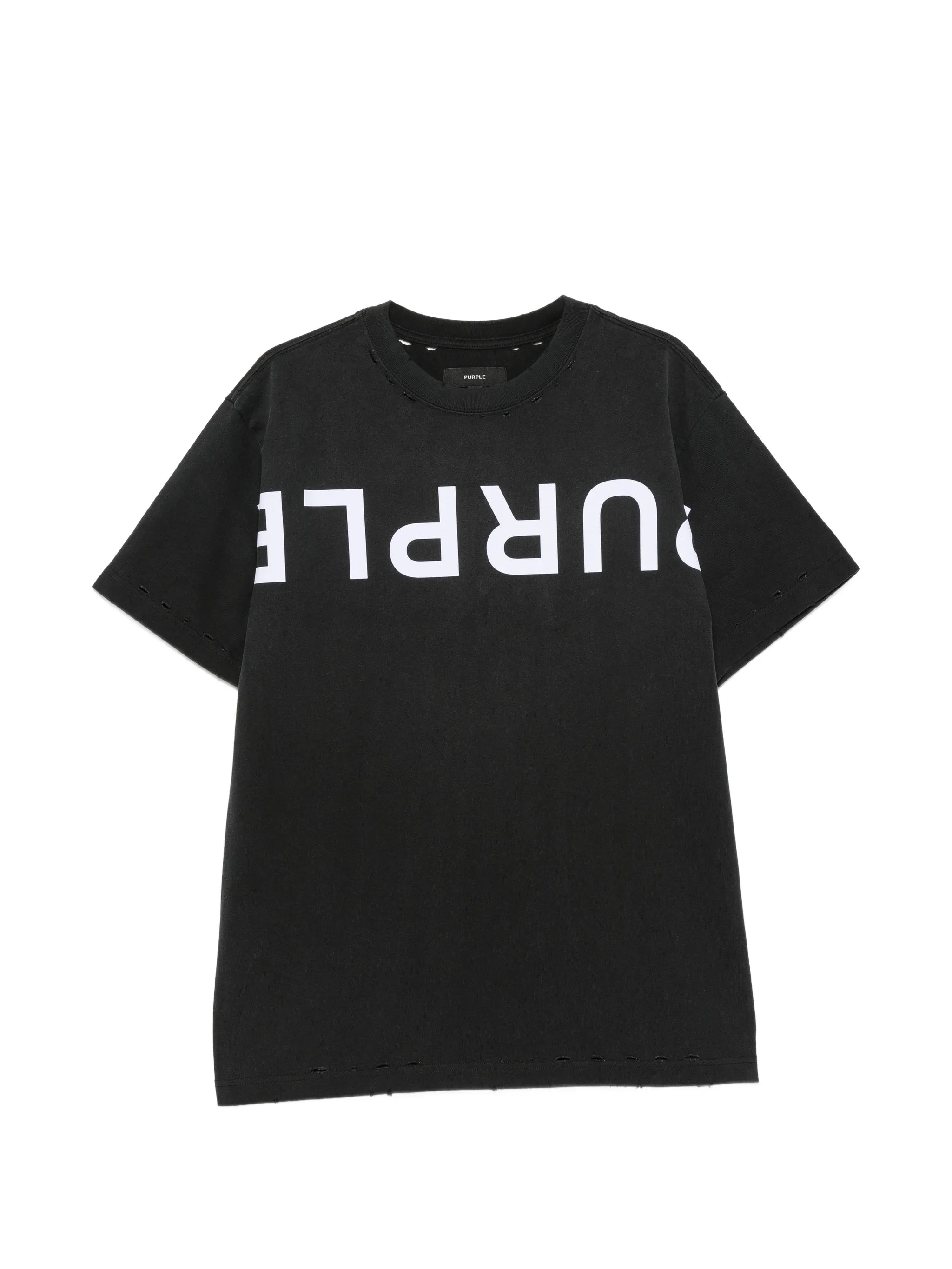 logo-print distressed-effect T-shirt