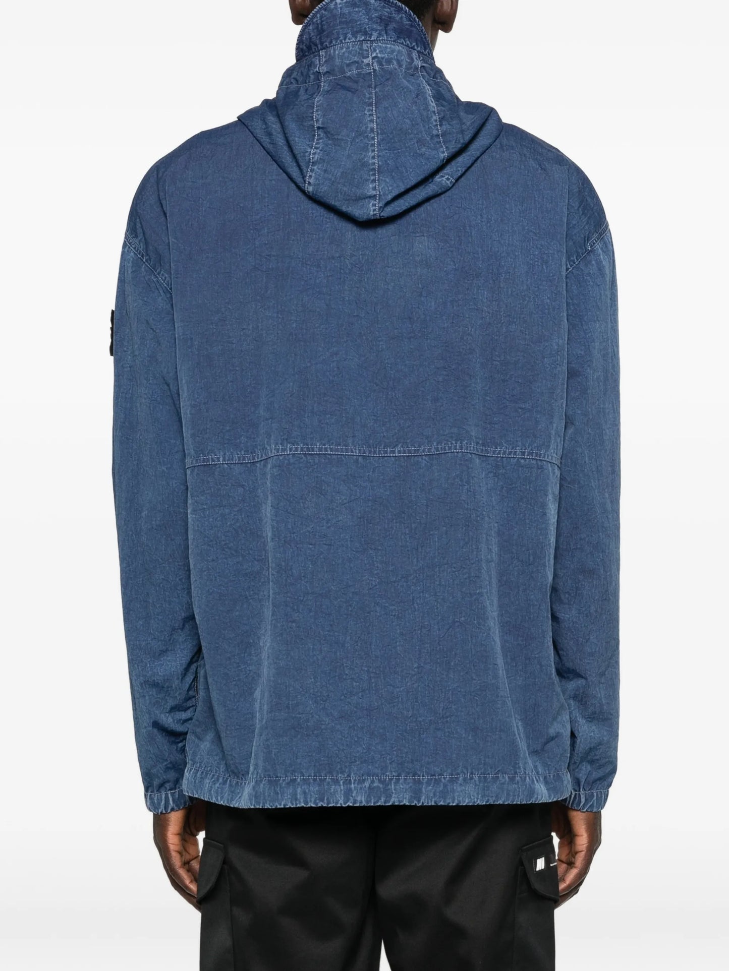 hooded half-zip jacket