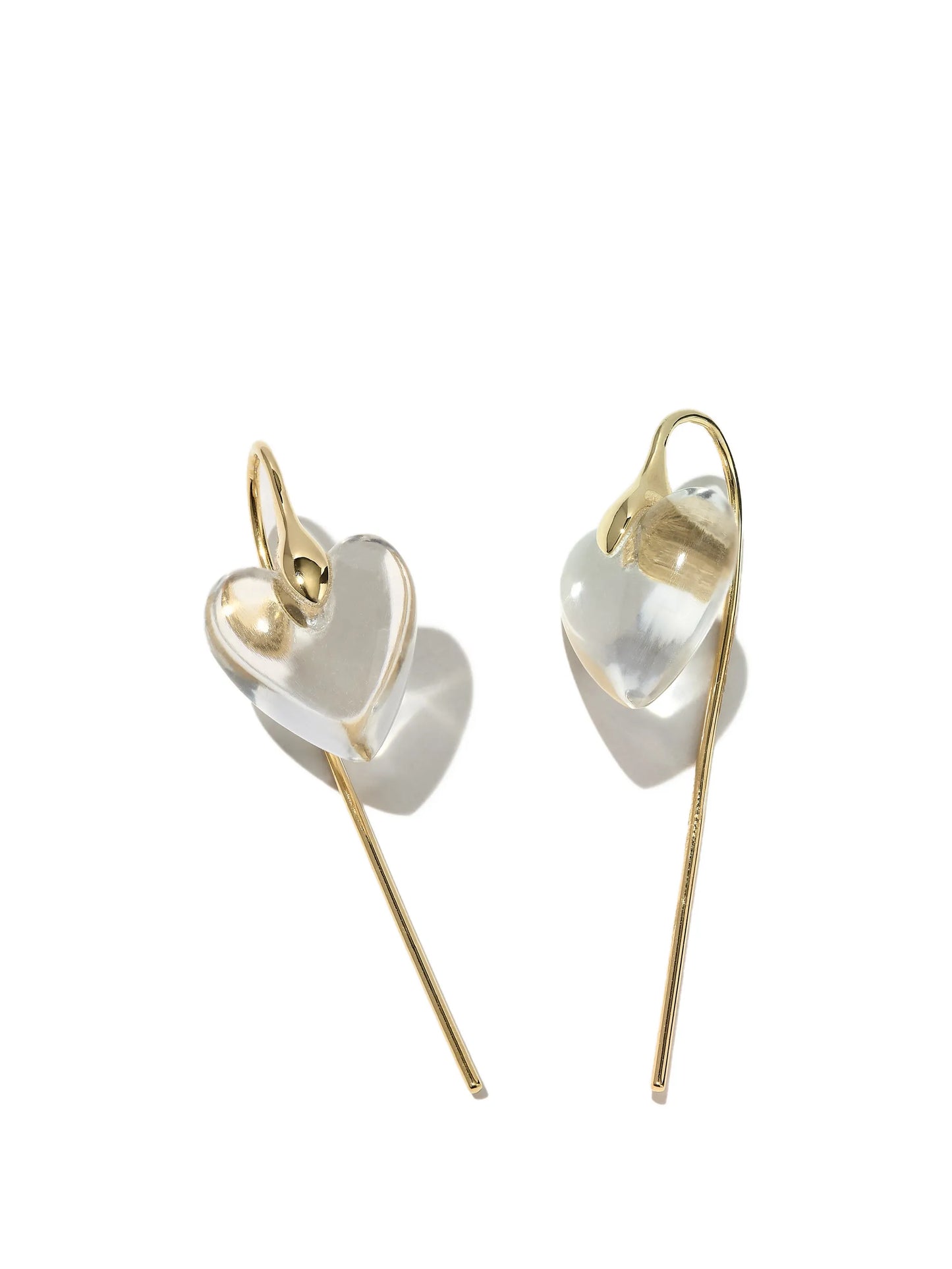 Heart quartz earrings