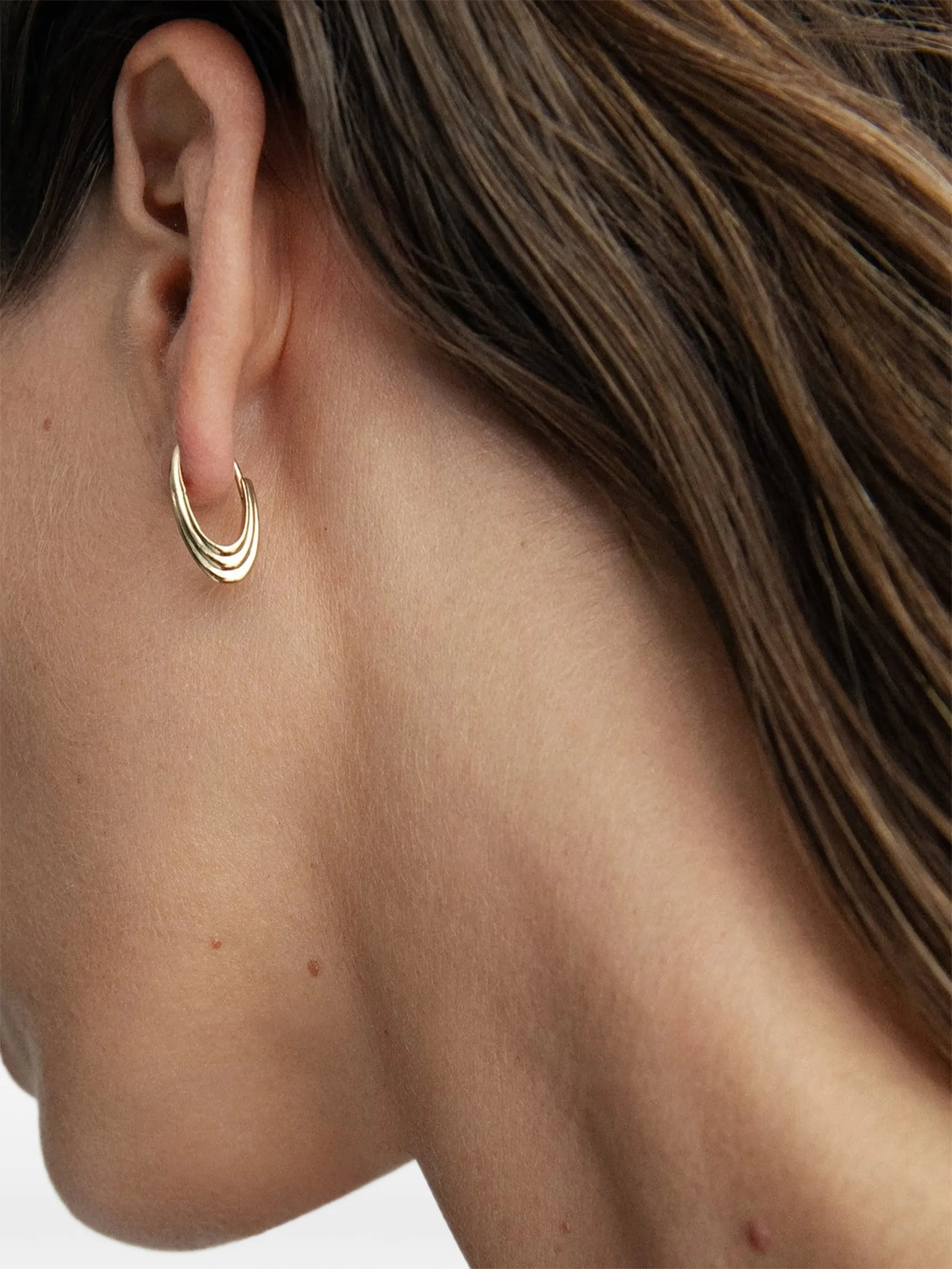 Roscida ridged hoop earrings