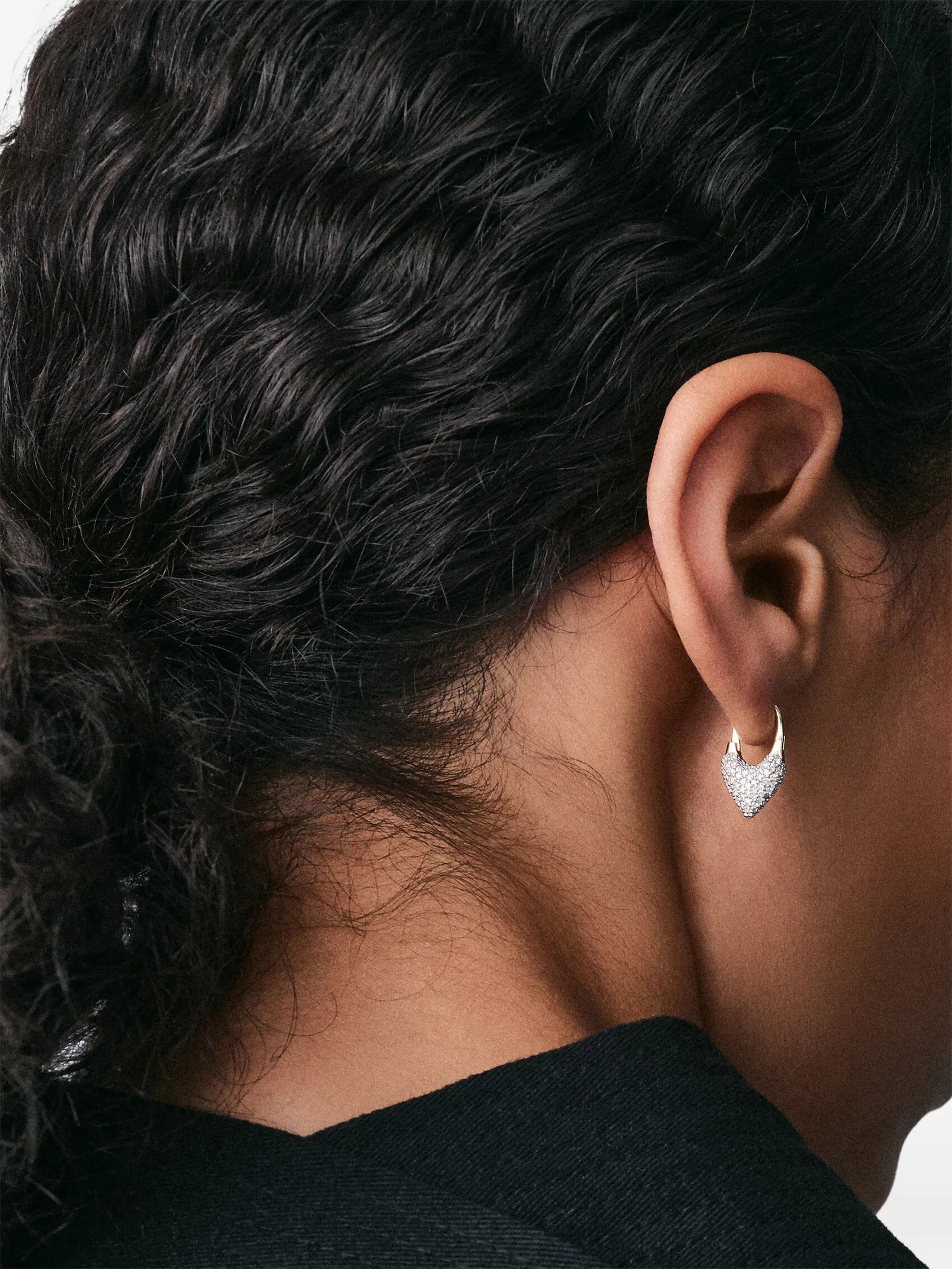 Heart Roscida diamond earrings