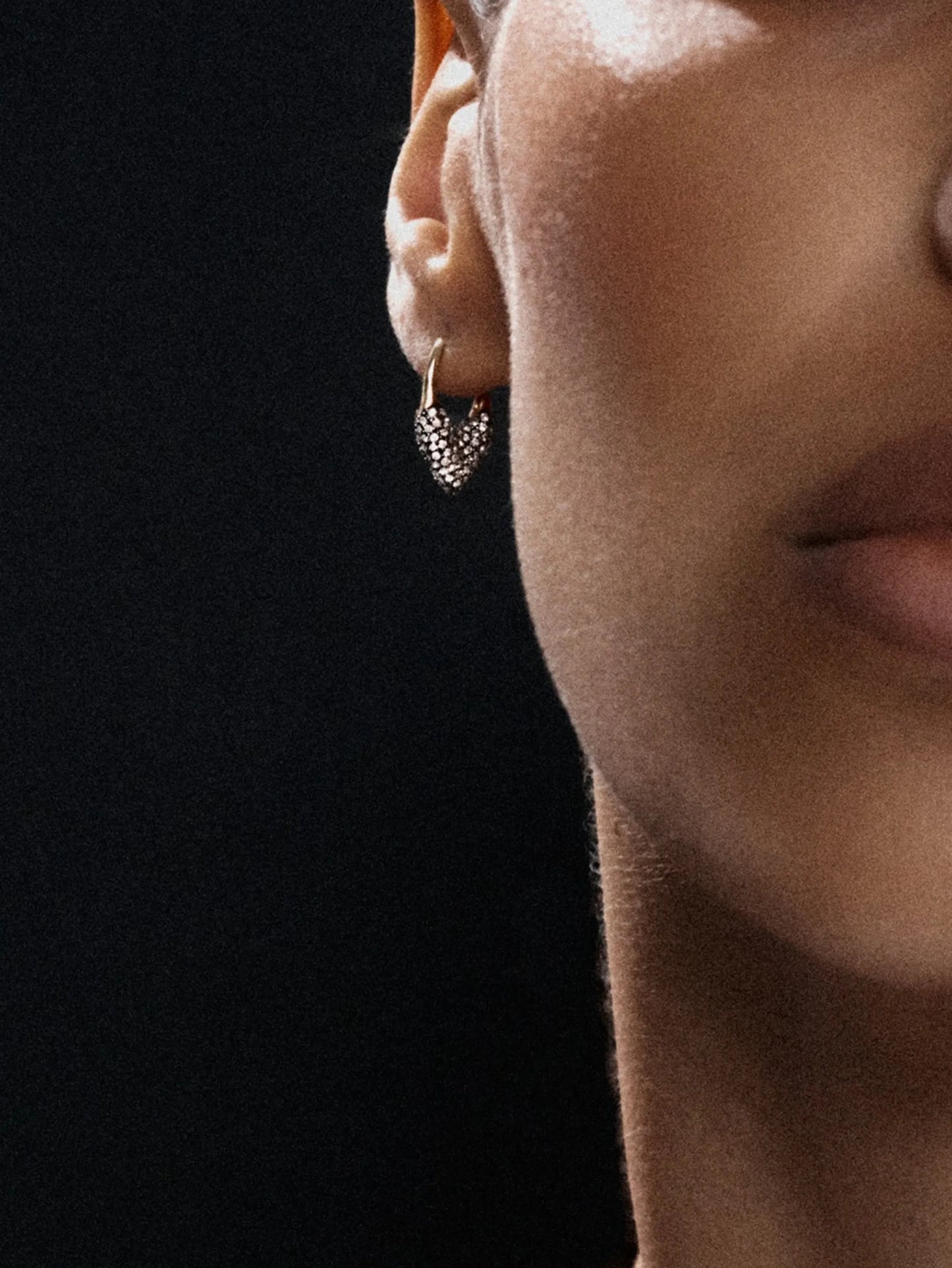 Heart Roscida diamond earrings