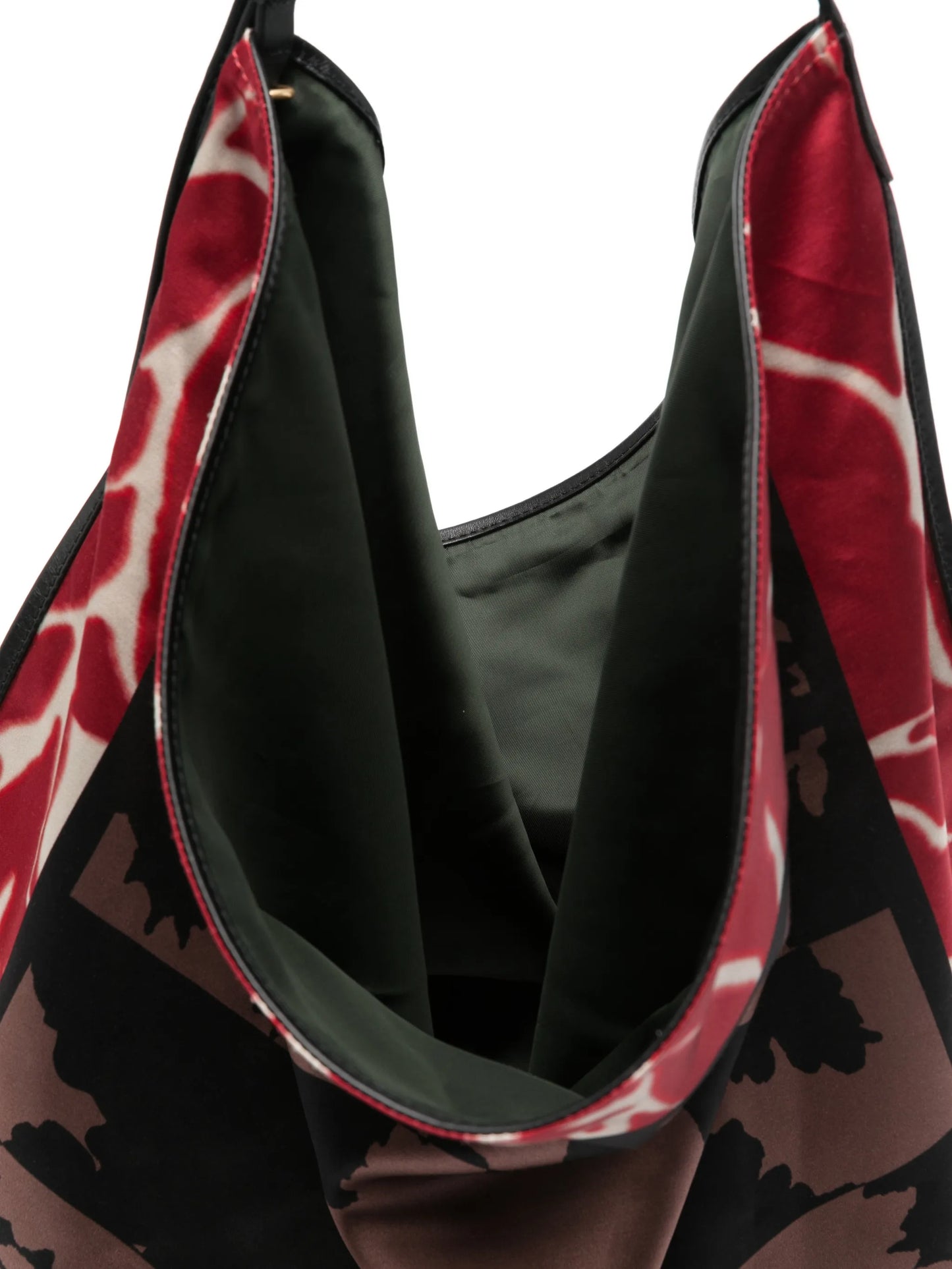 Large rose-print tote bag