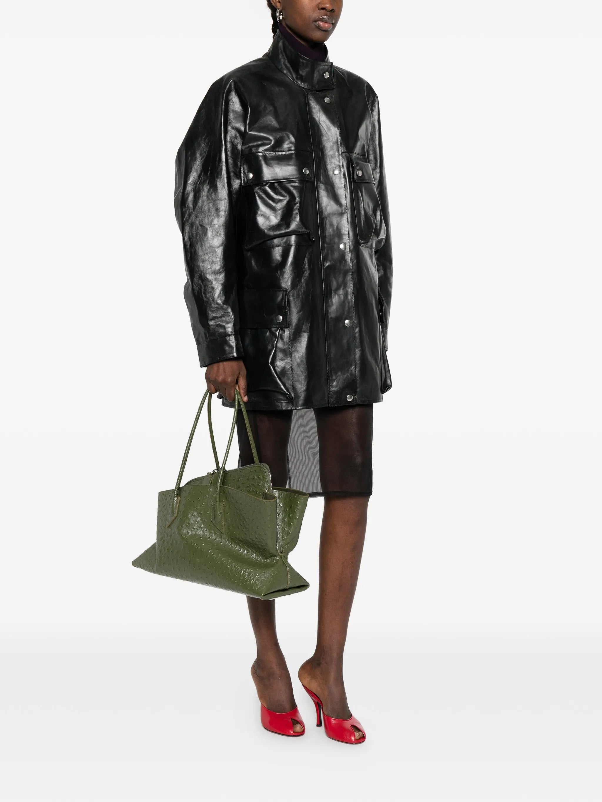 medium La passeggiata leather tote bag