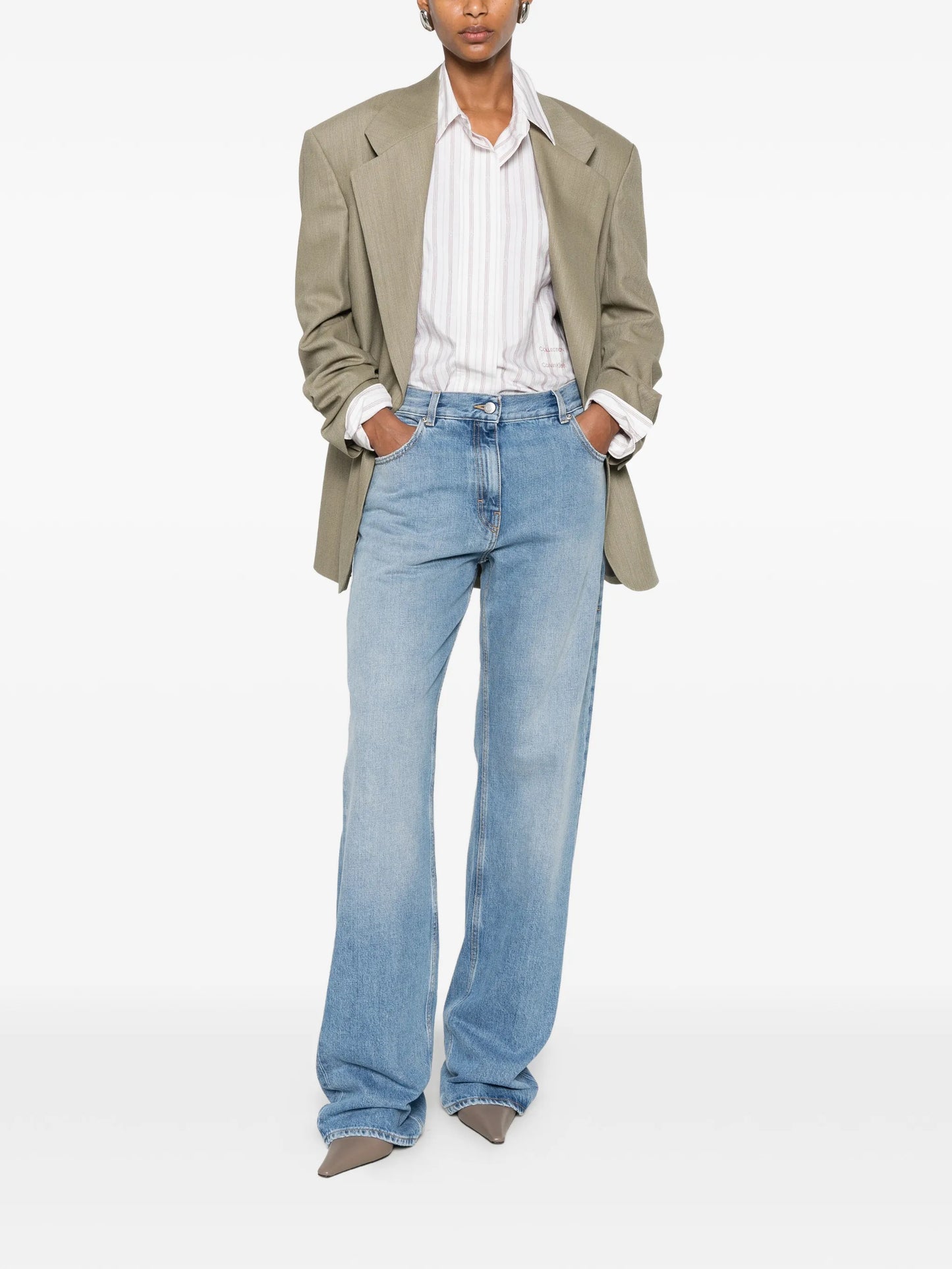 faded-effect jeans