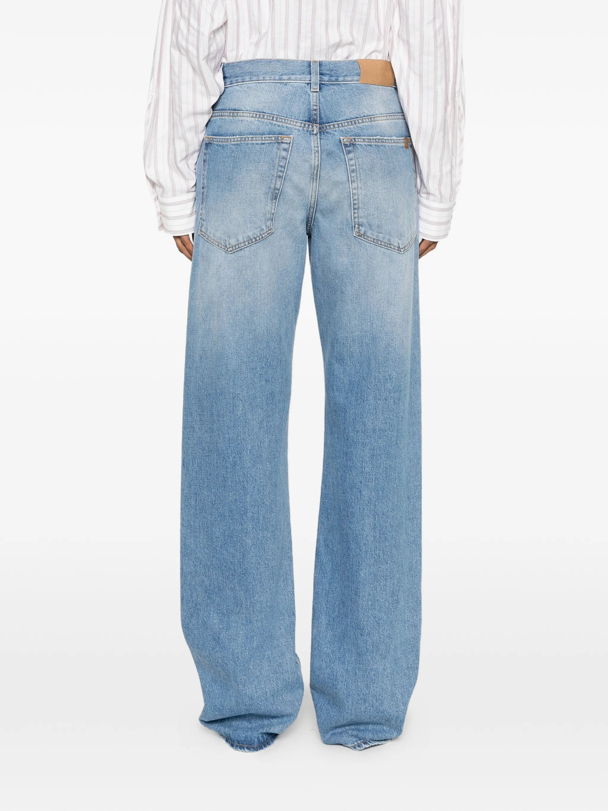 faded-effect jeans