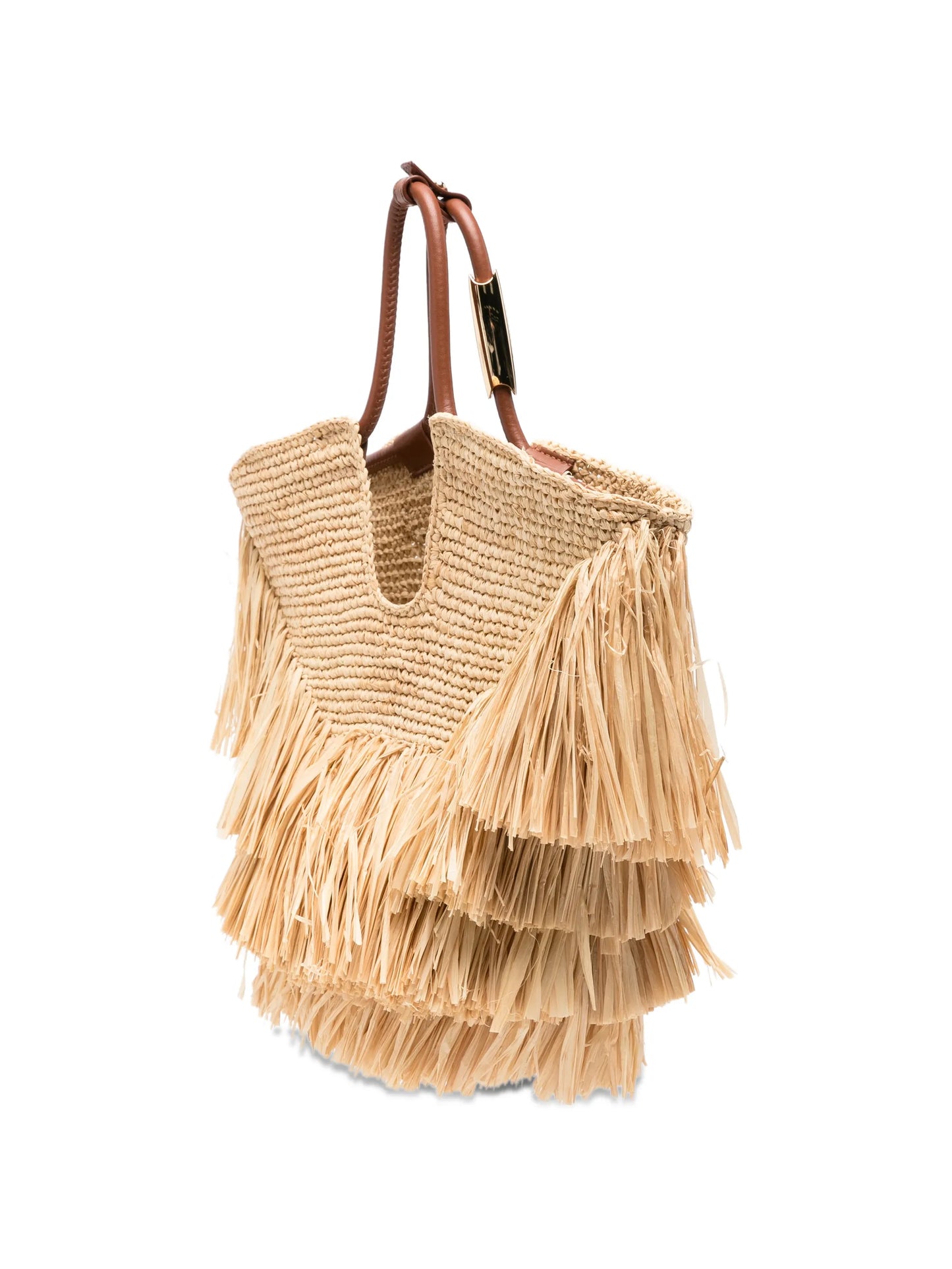 small Goldentime fringe tote bag