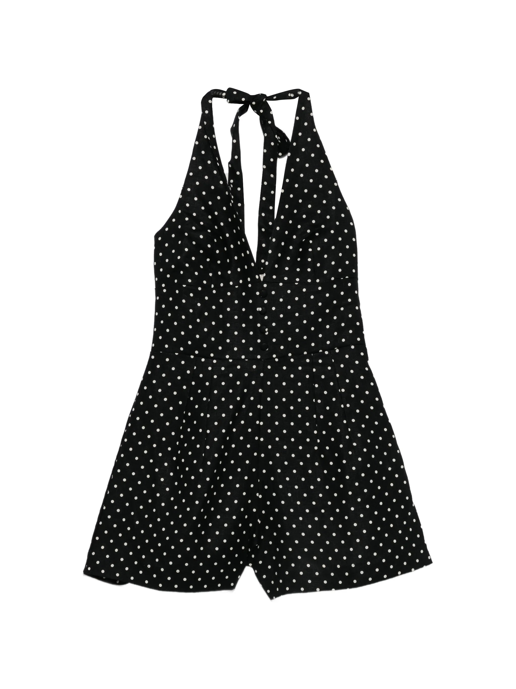 Sofia polka-dot playsuit