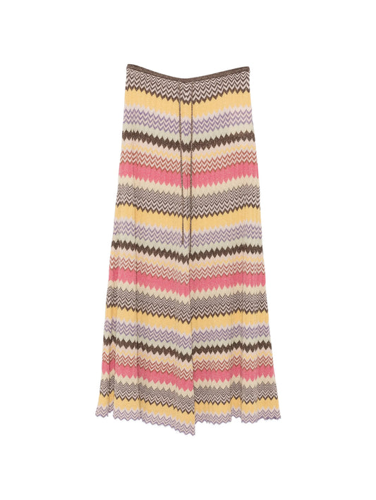Ria chevron-knit midi skirt