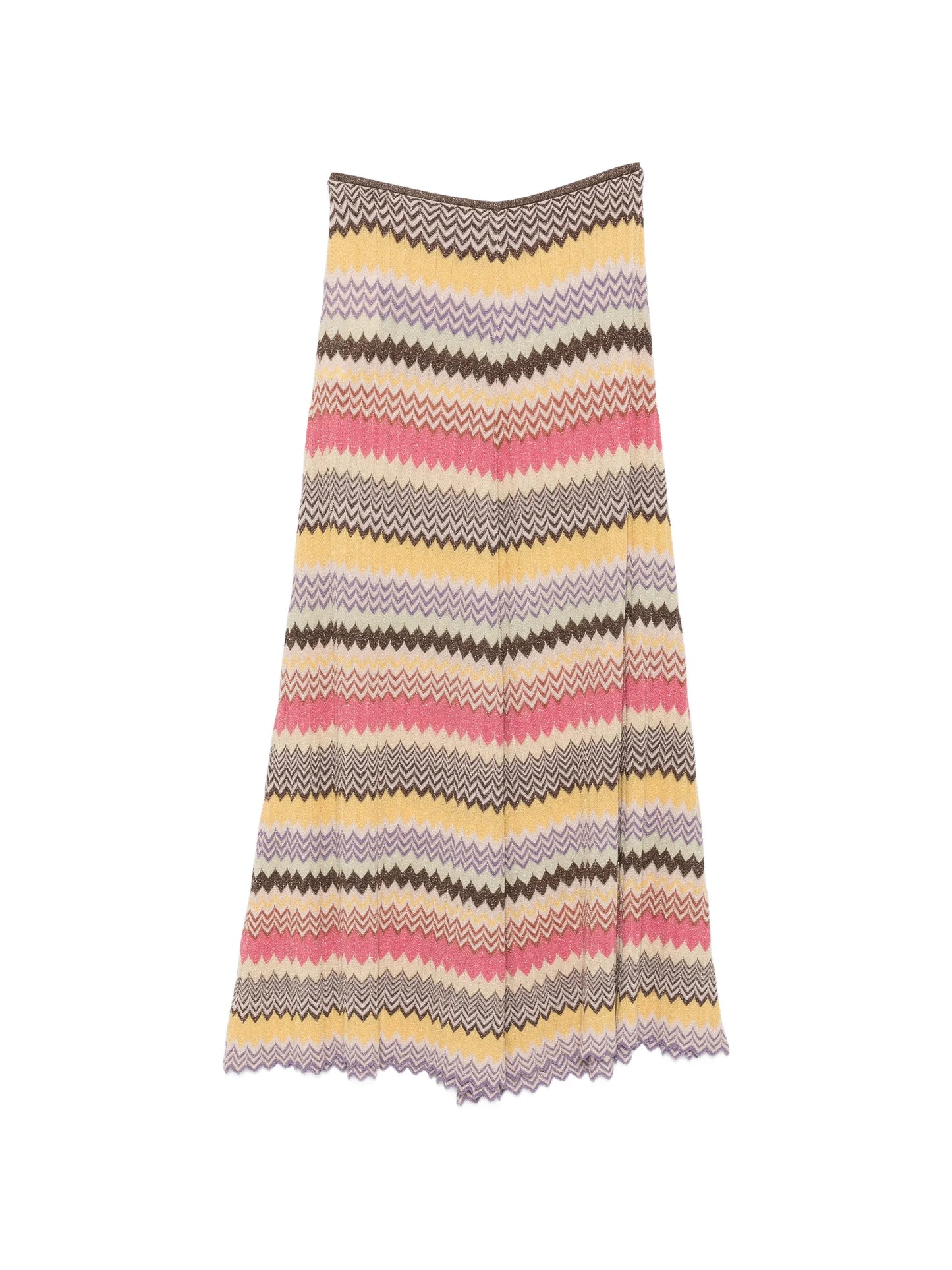 Ria chevron-knit midi skirt