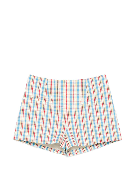 Aurora check-pattern shorts