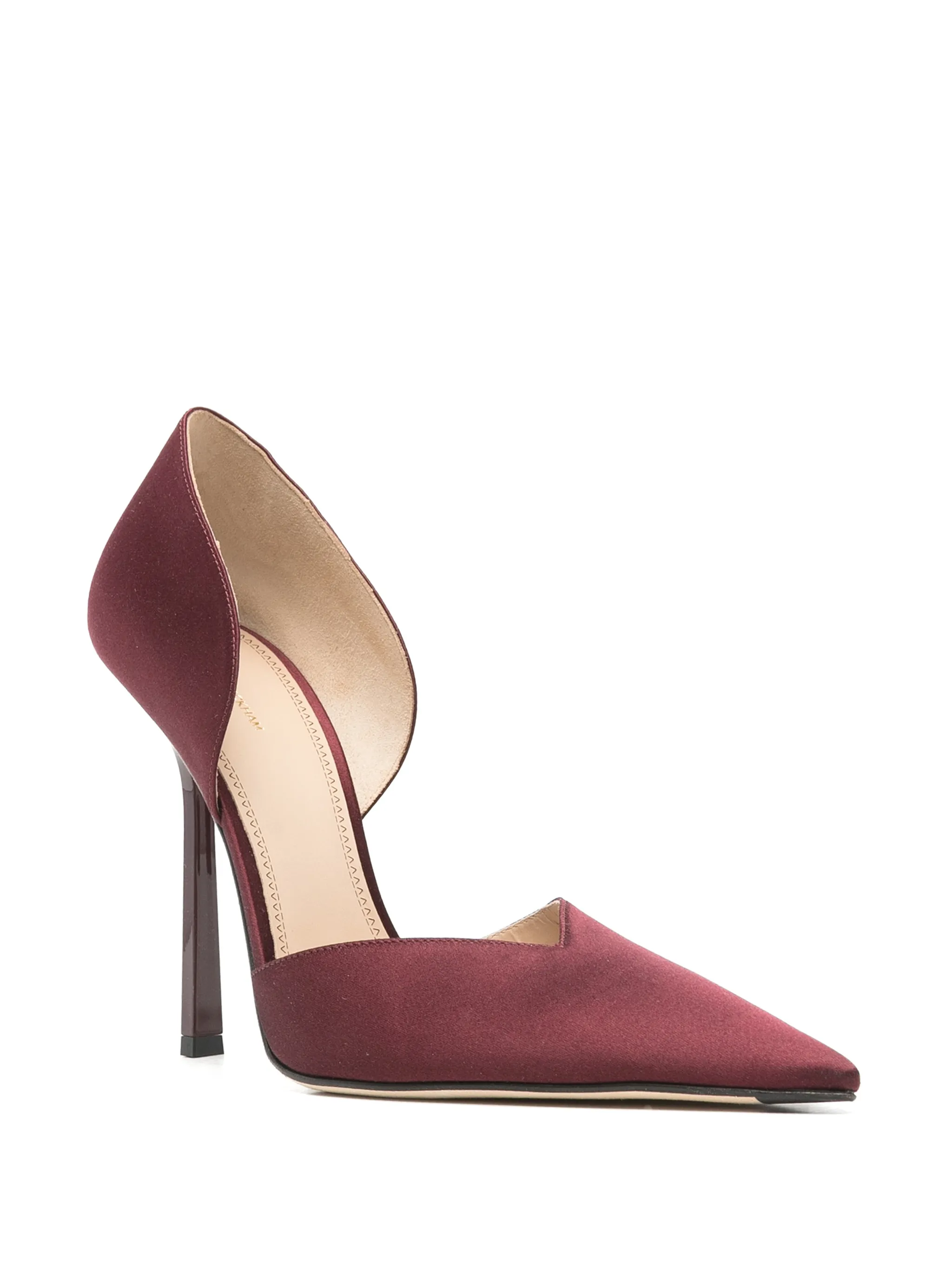 Angle d'Orsay satin pumps