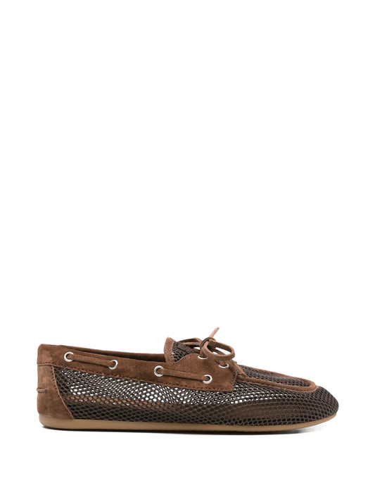 bow-tie mesh loafers
