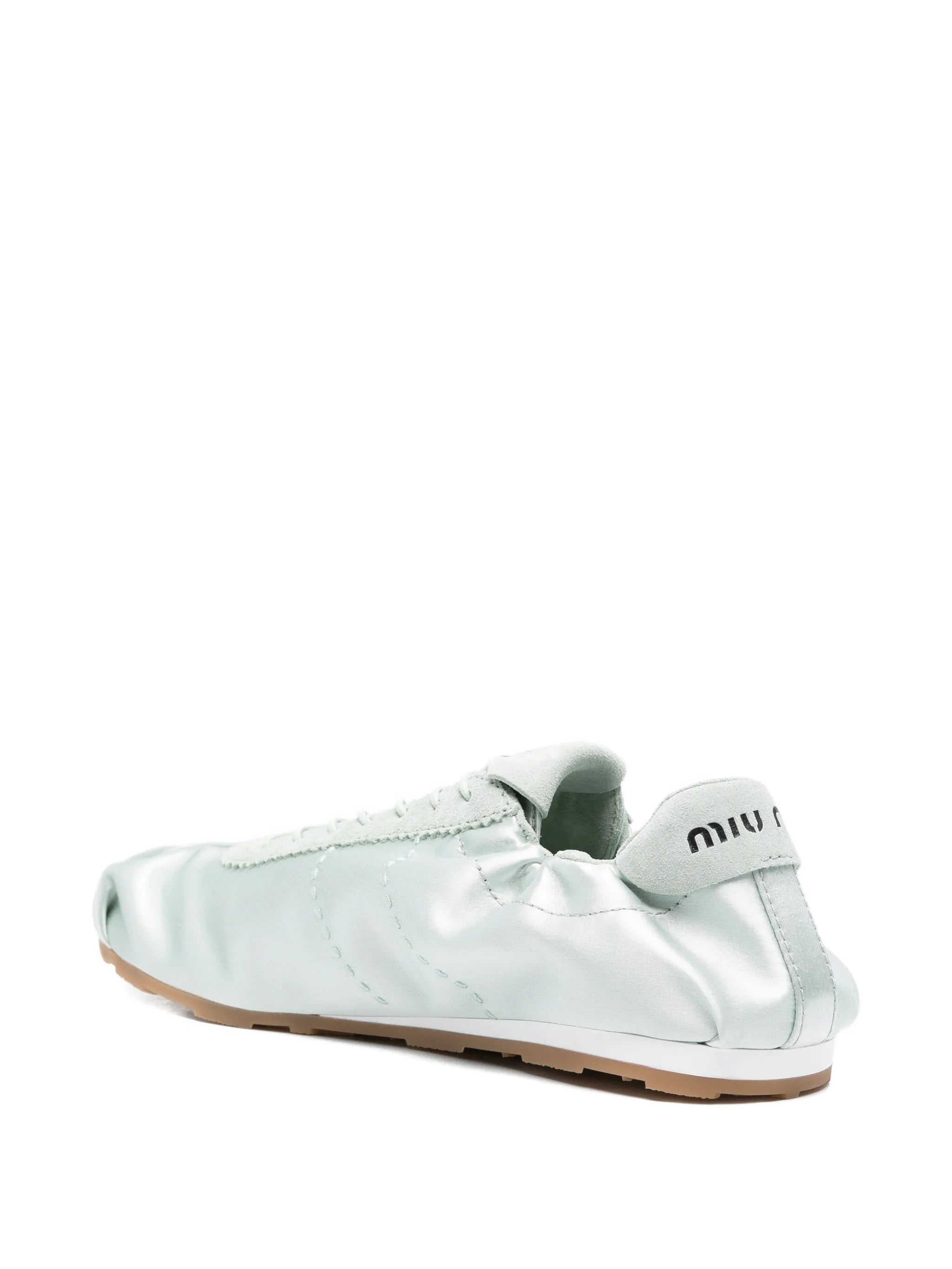 Plume satin sneakers