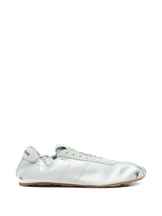 Plume satin sneakers