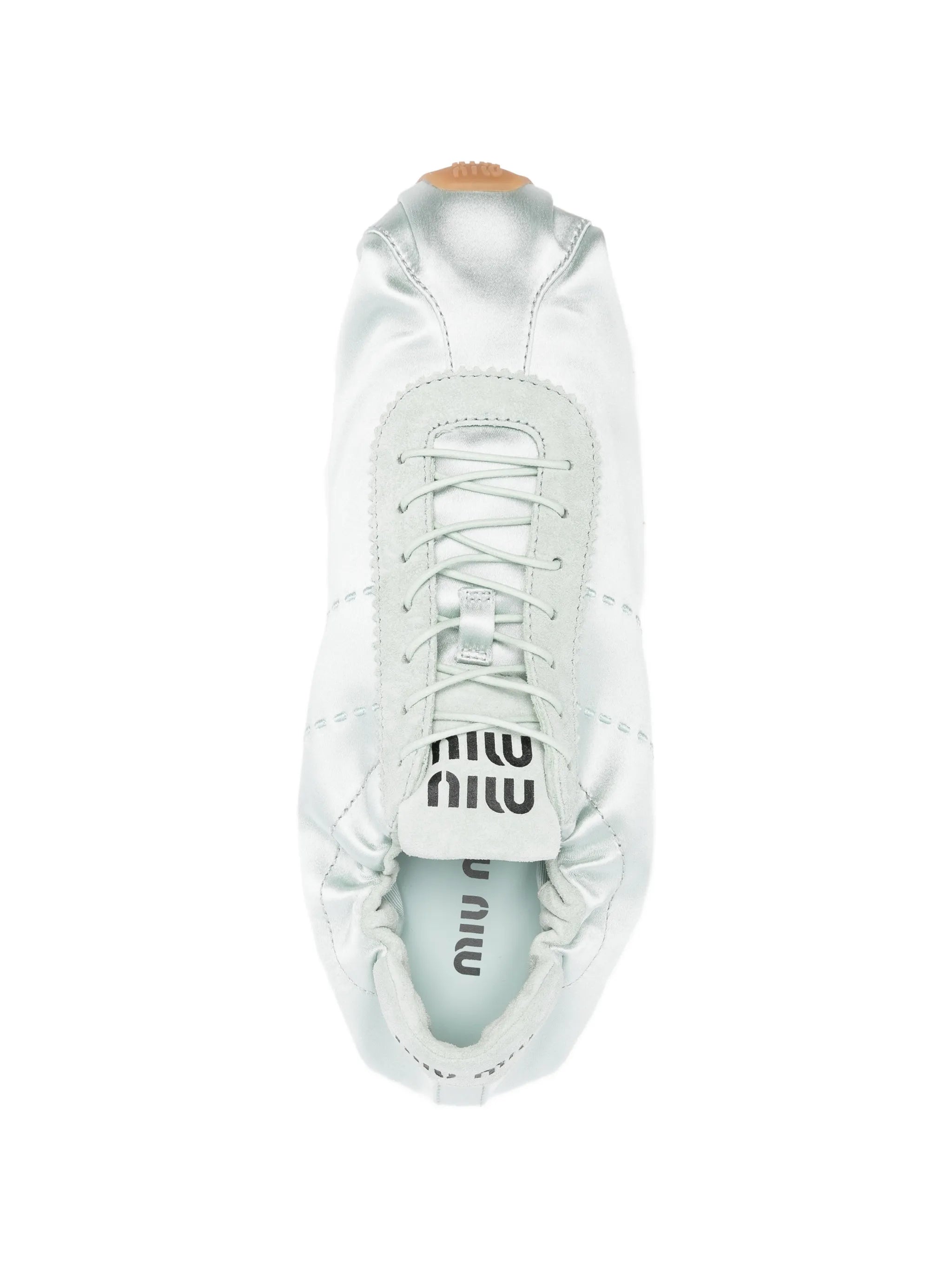Plume satin sneakers
