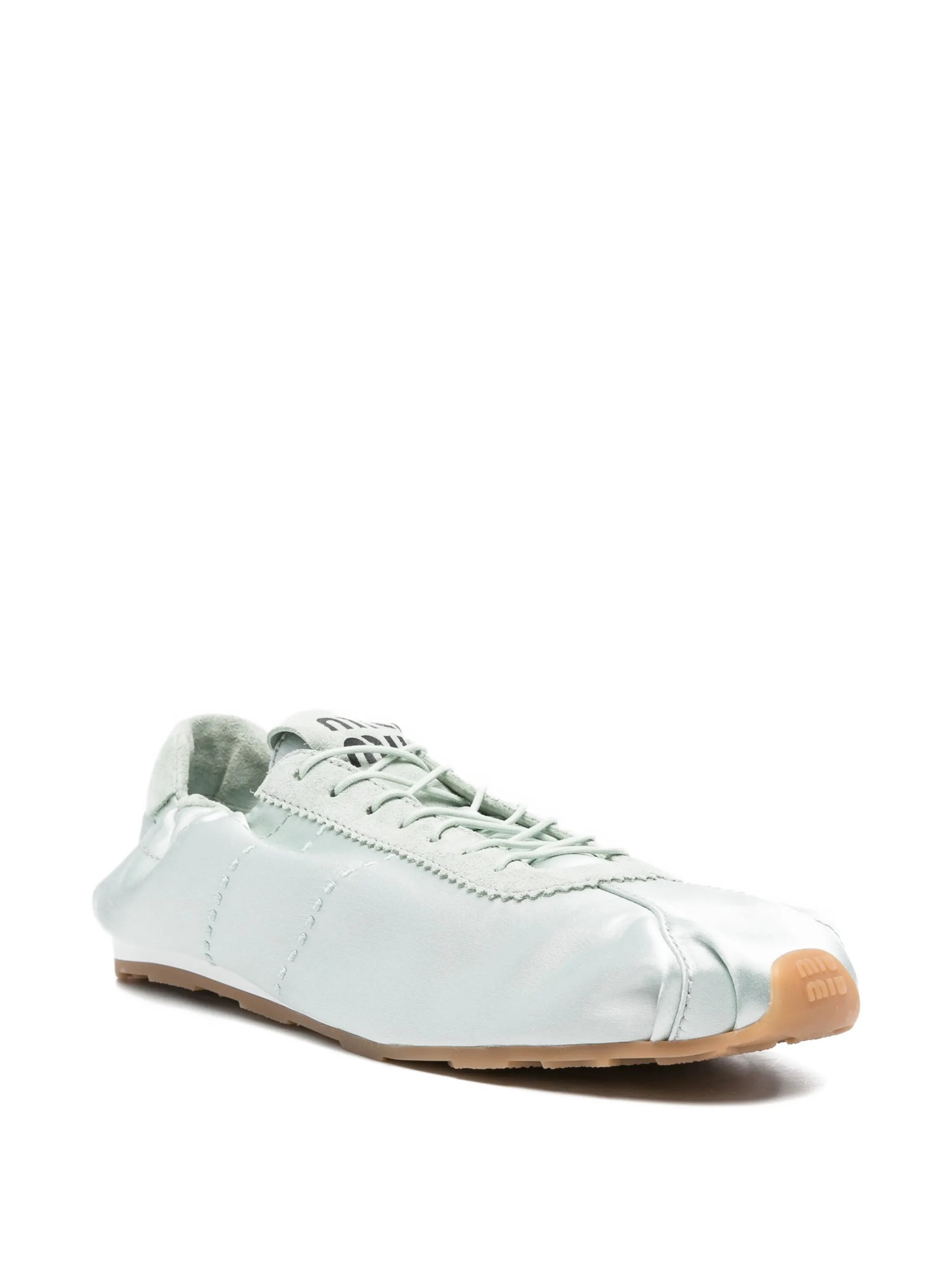 Plume satin sneakers