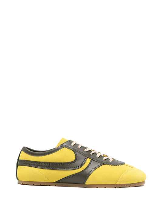 suede scalloped sneakers