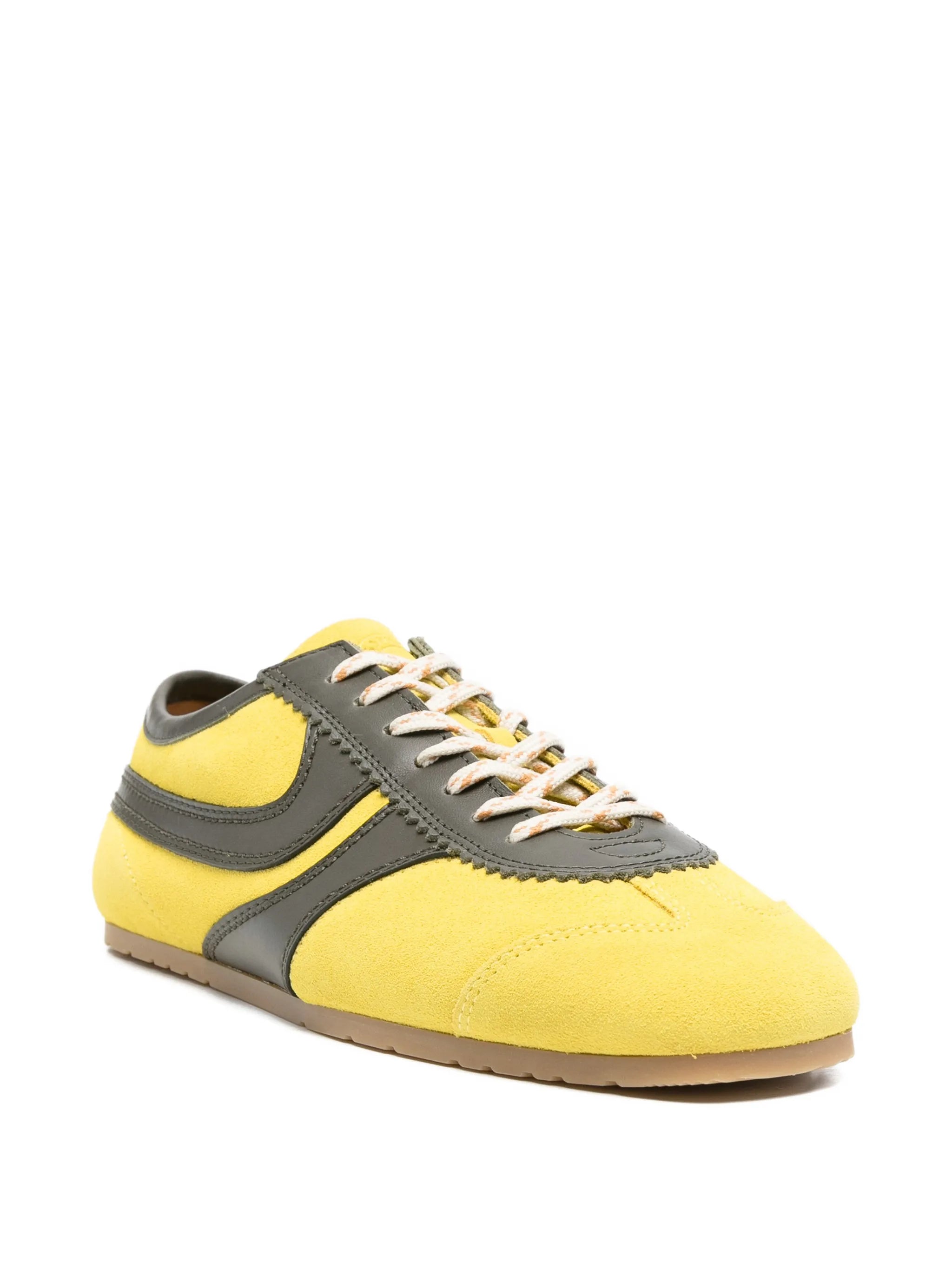 suede scalloped sneakers