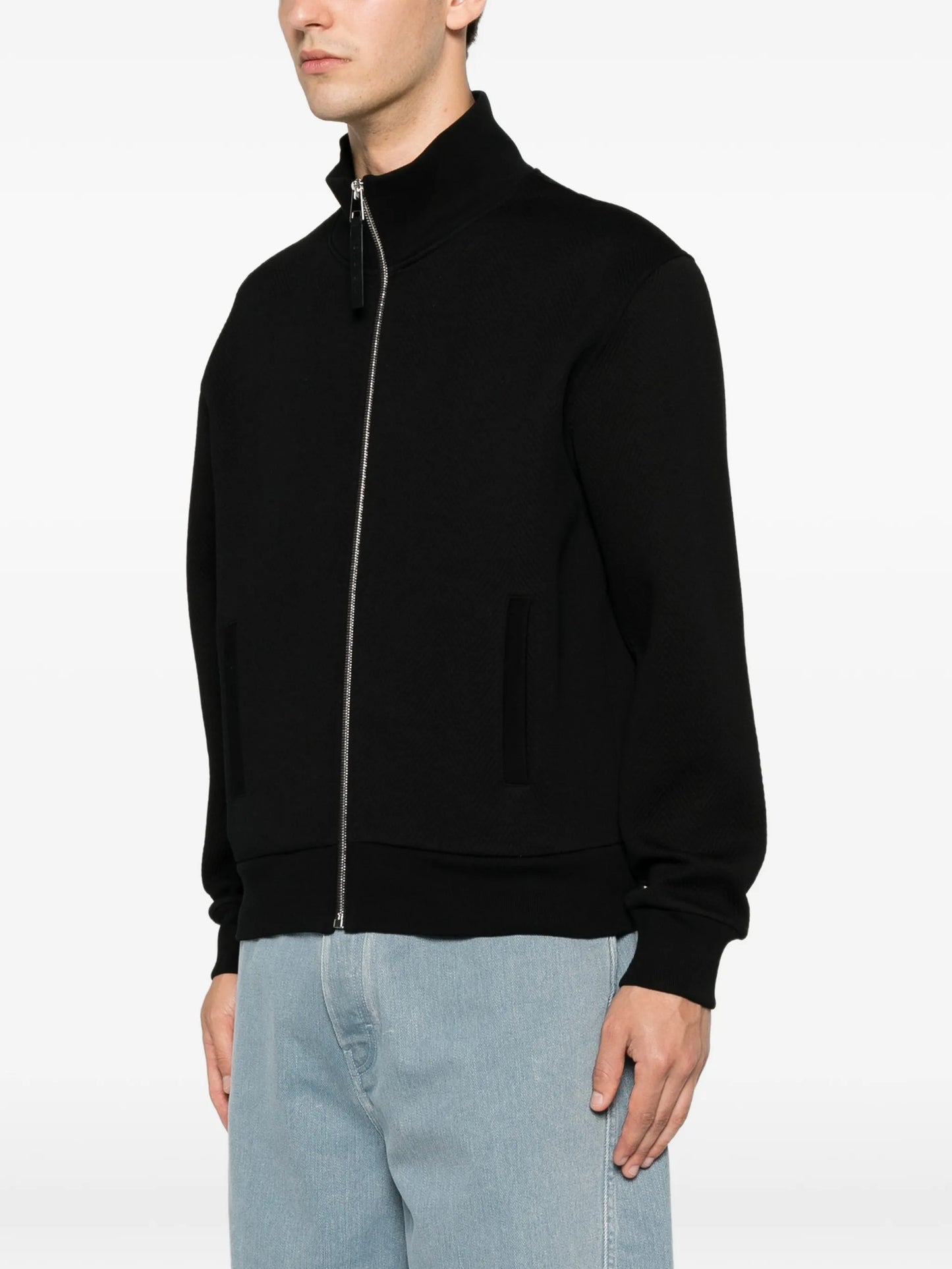 patterned zipped jacket