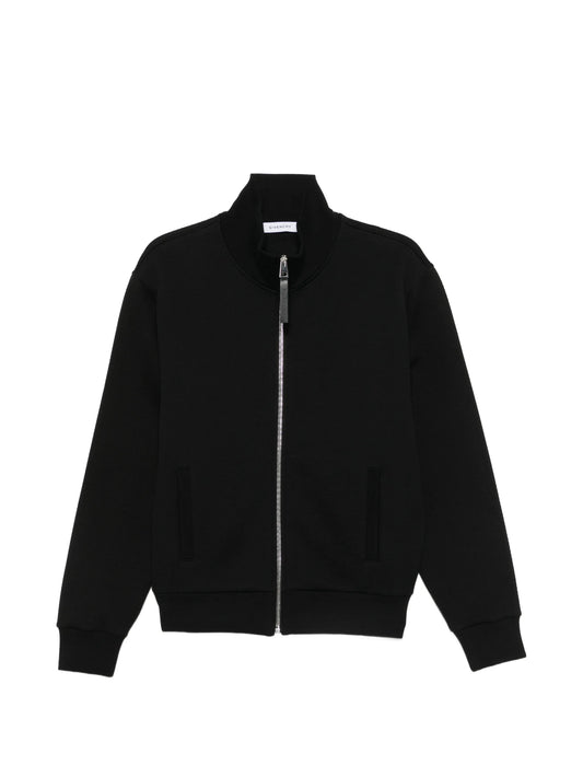 herringbone zip-up sweatshirt