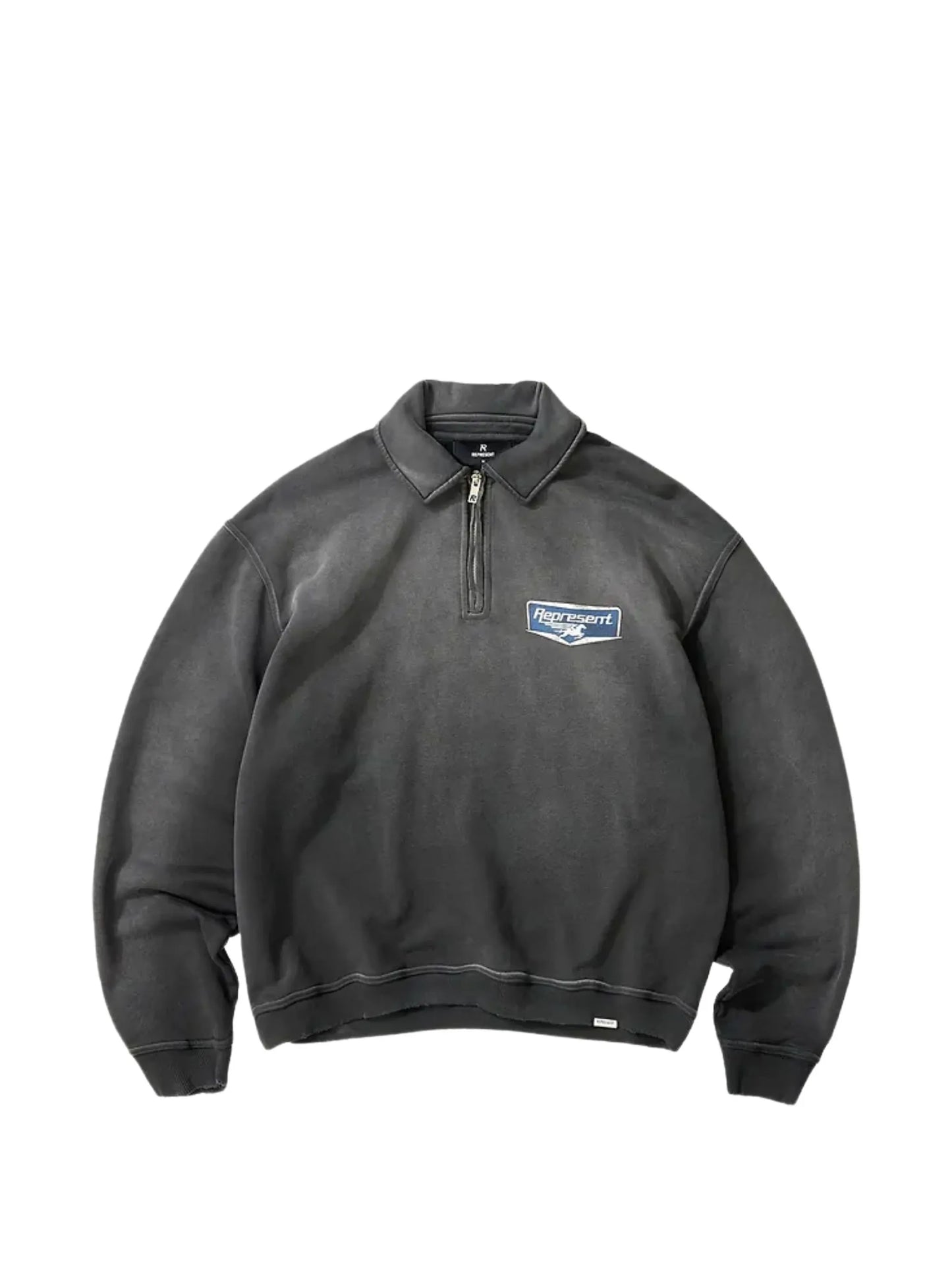zip graphic sweatshirt