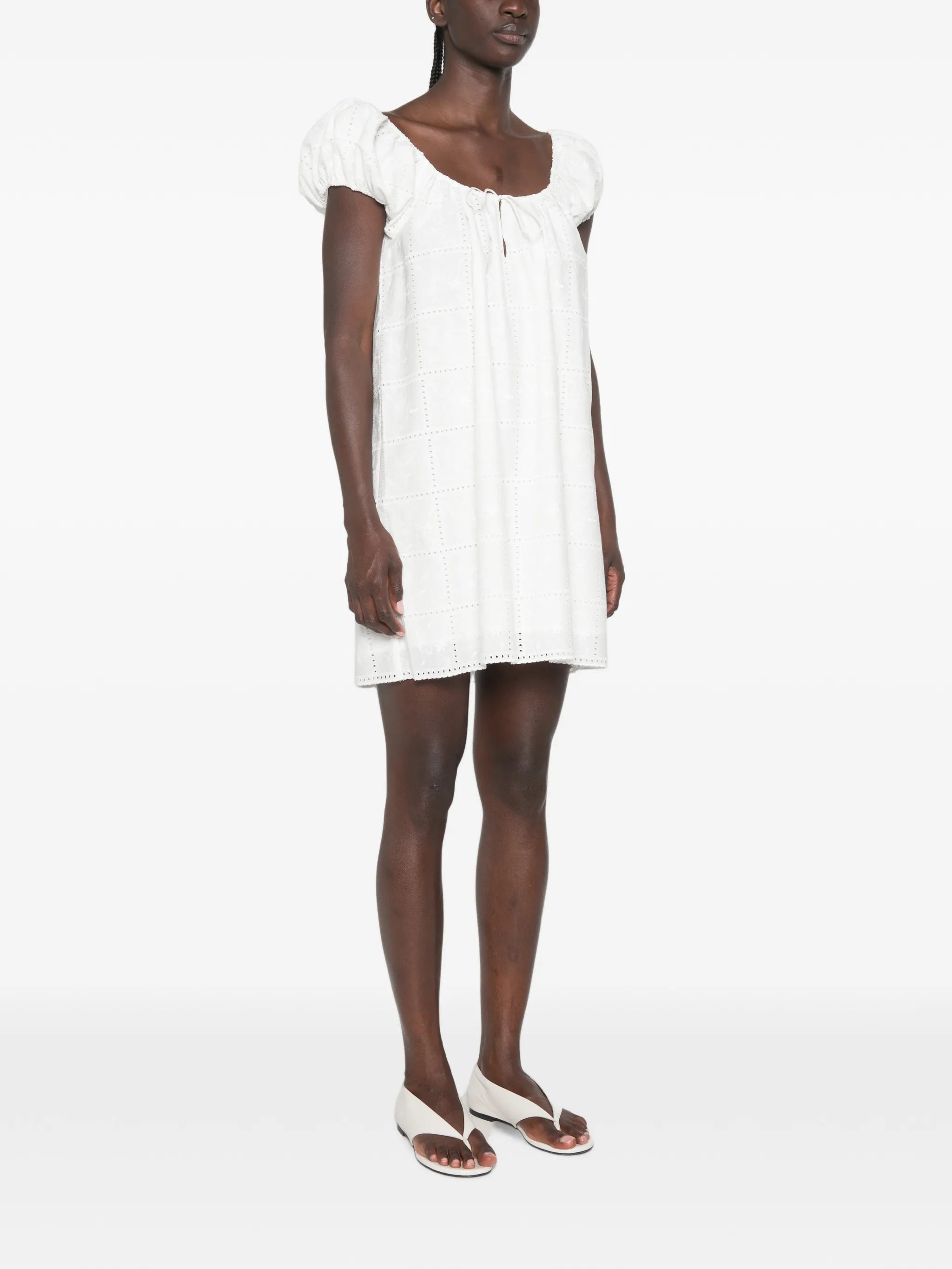Serafina puff-sleeve mini dress