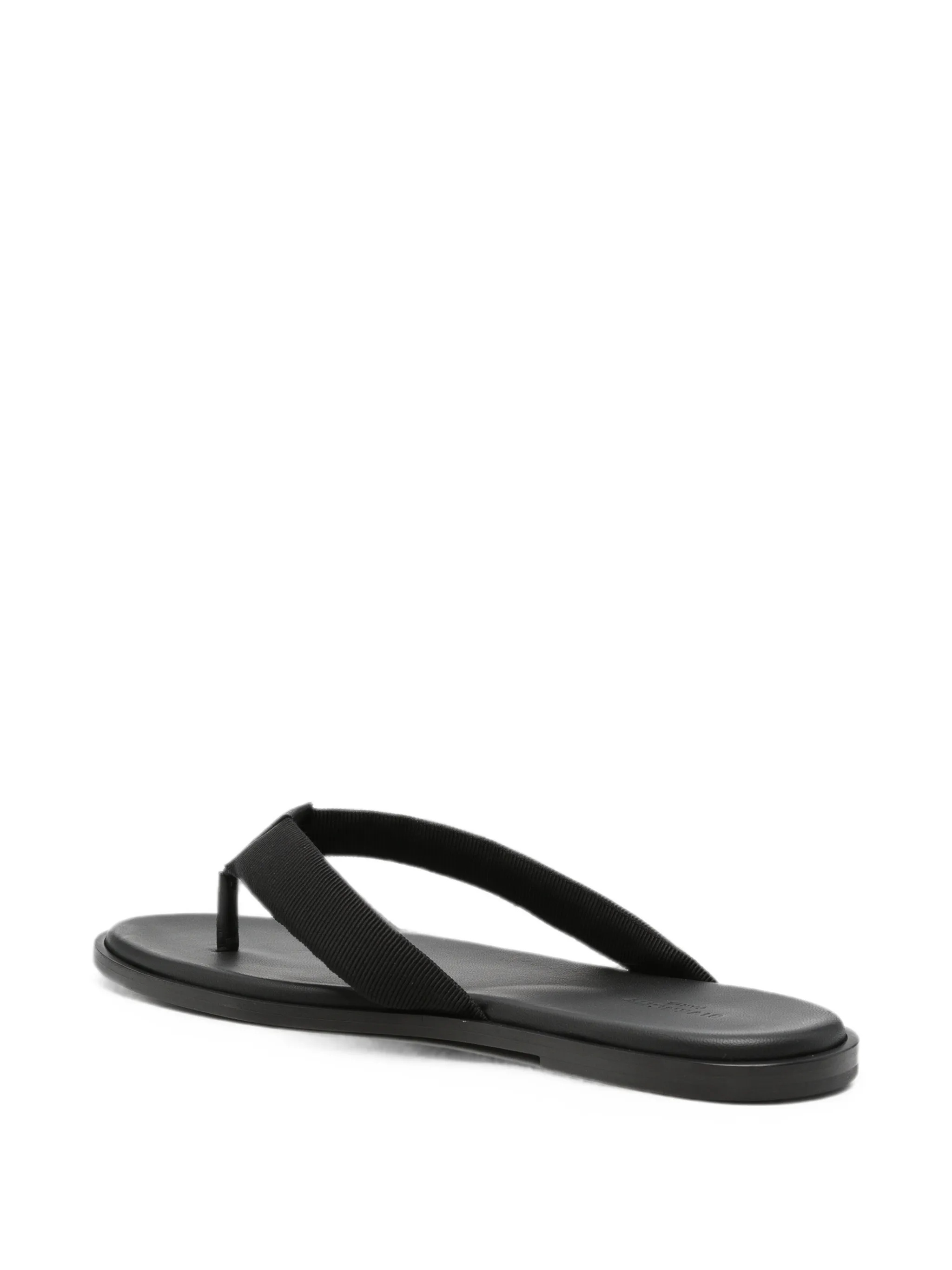 bay thongs in gros grain and leather