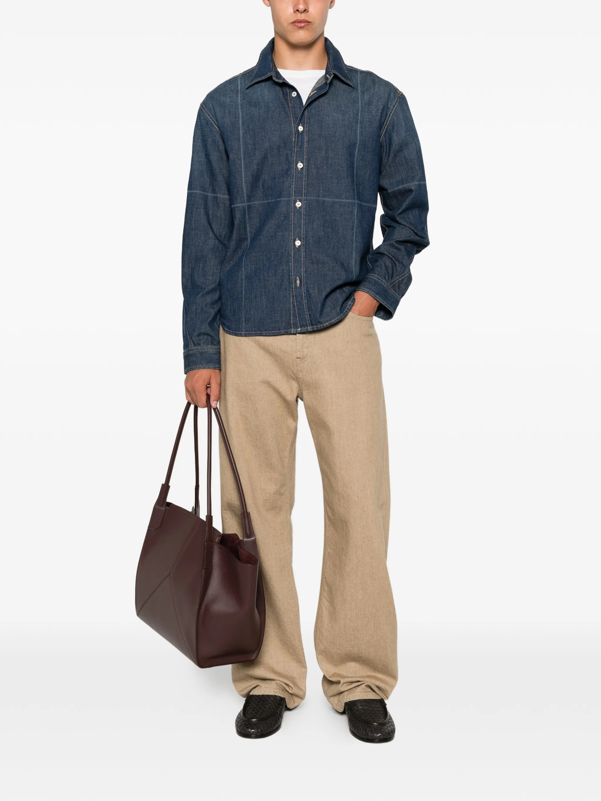 long-sleeve denim shirt