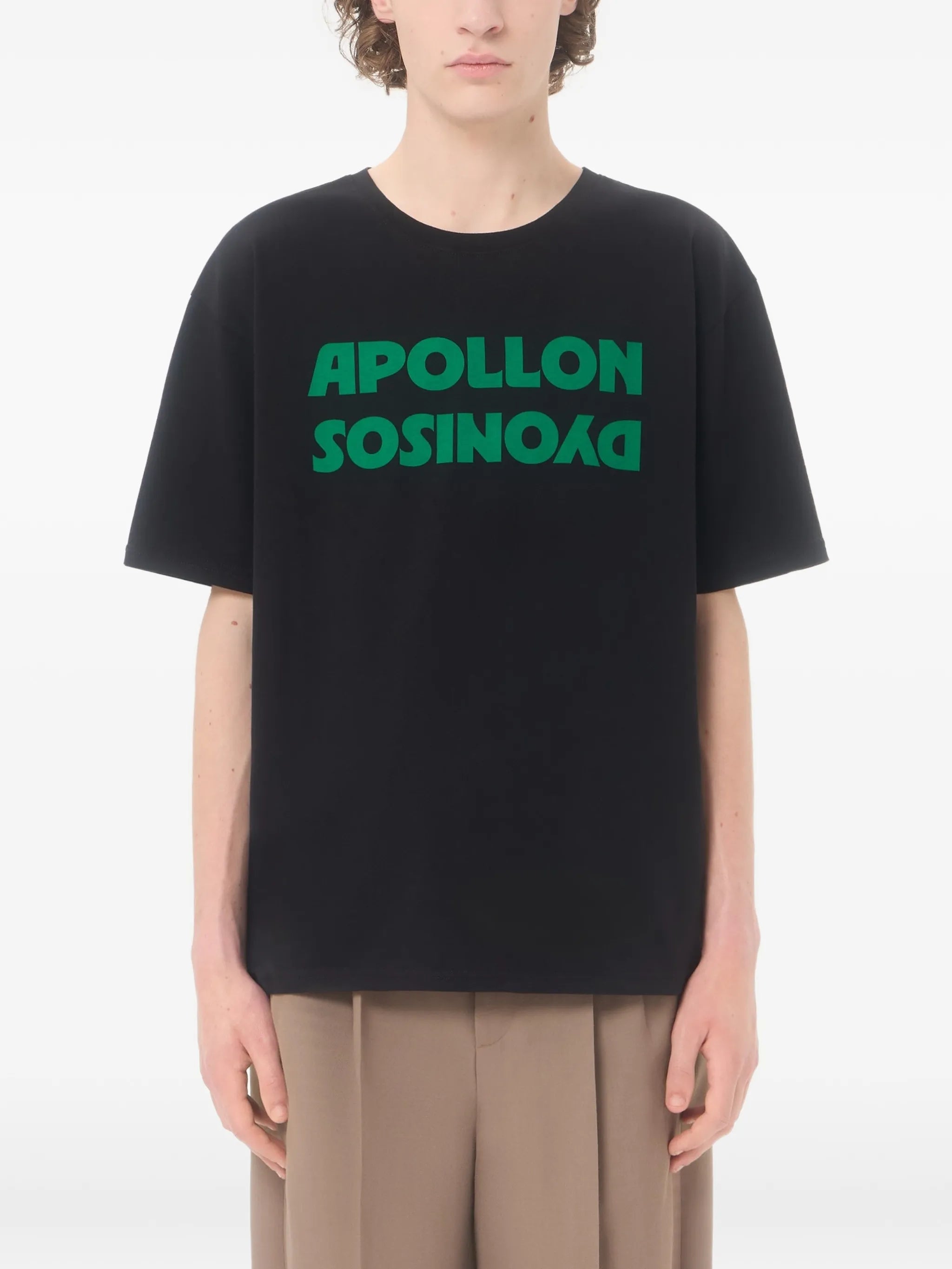 cotton T-Shirt with Apollon/Dyonisos print