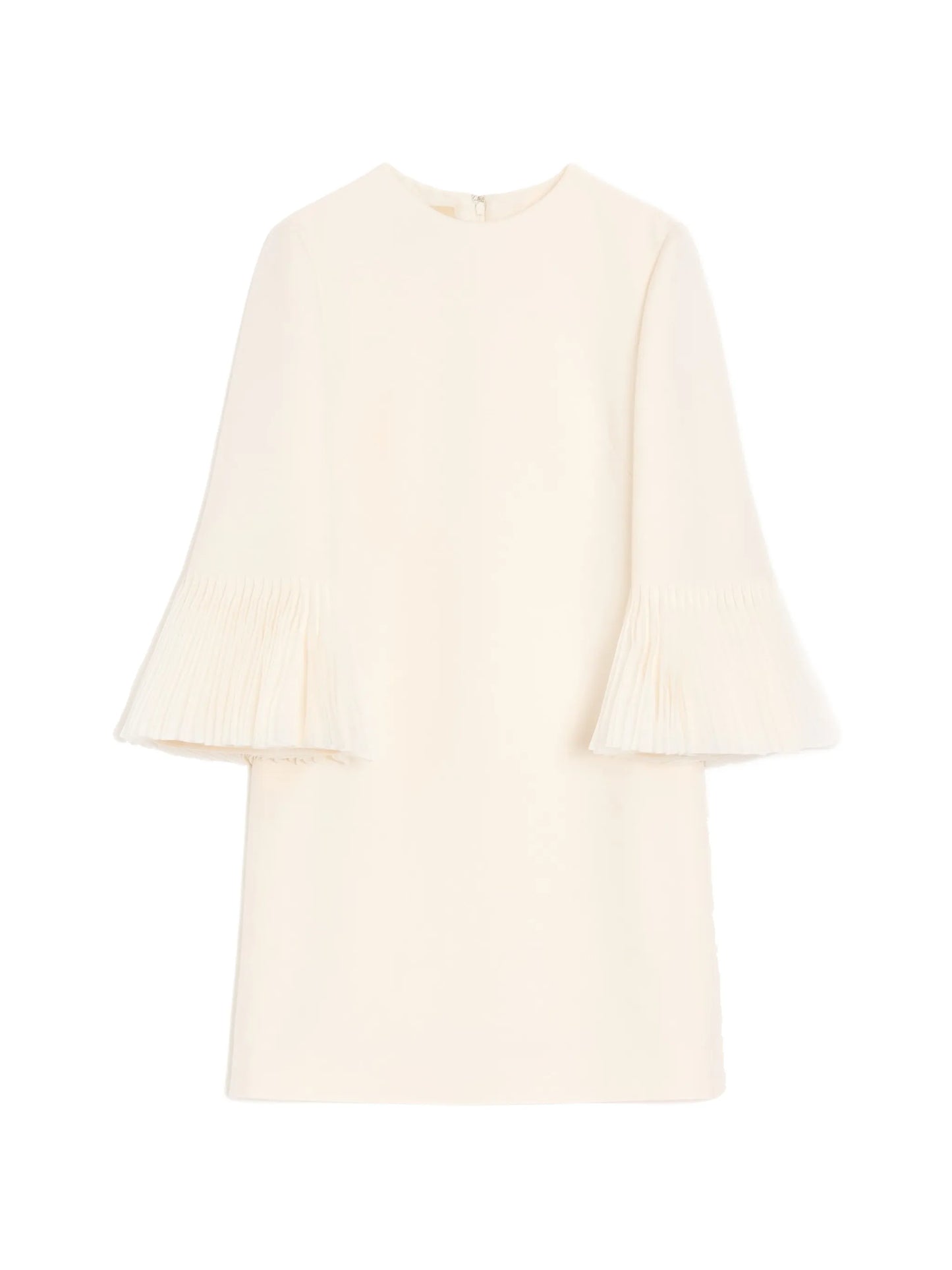 embroidered crepe couture short dress