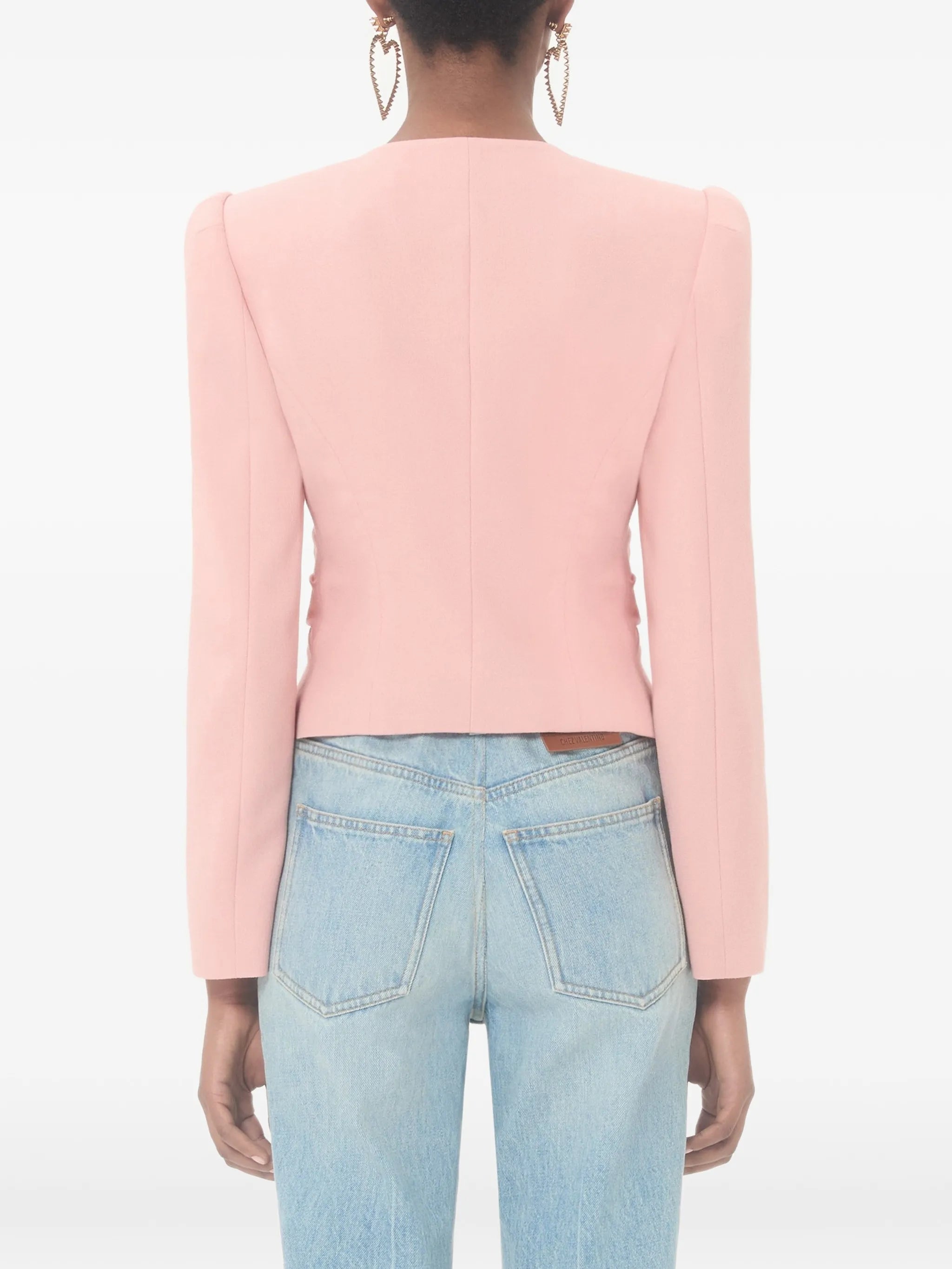 bow-appliqué jacket