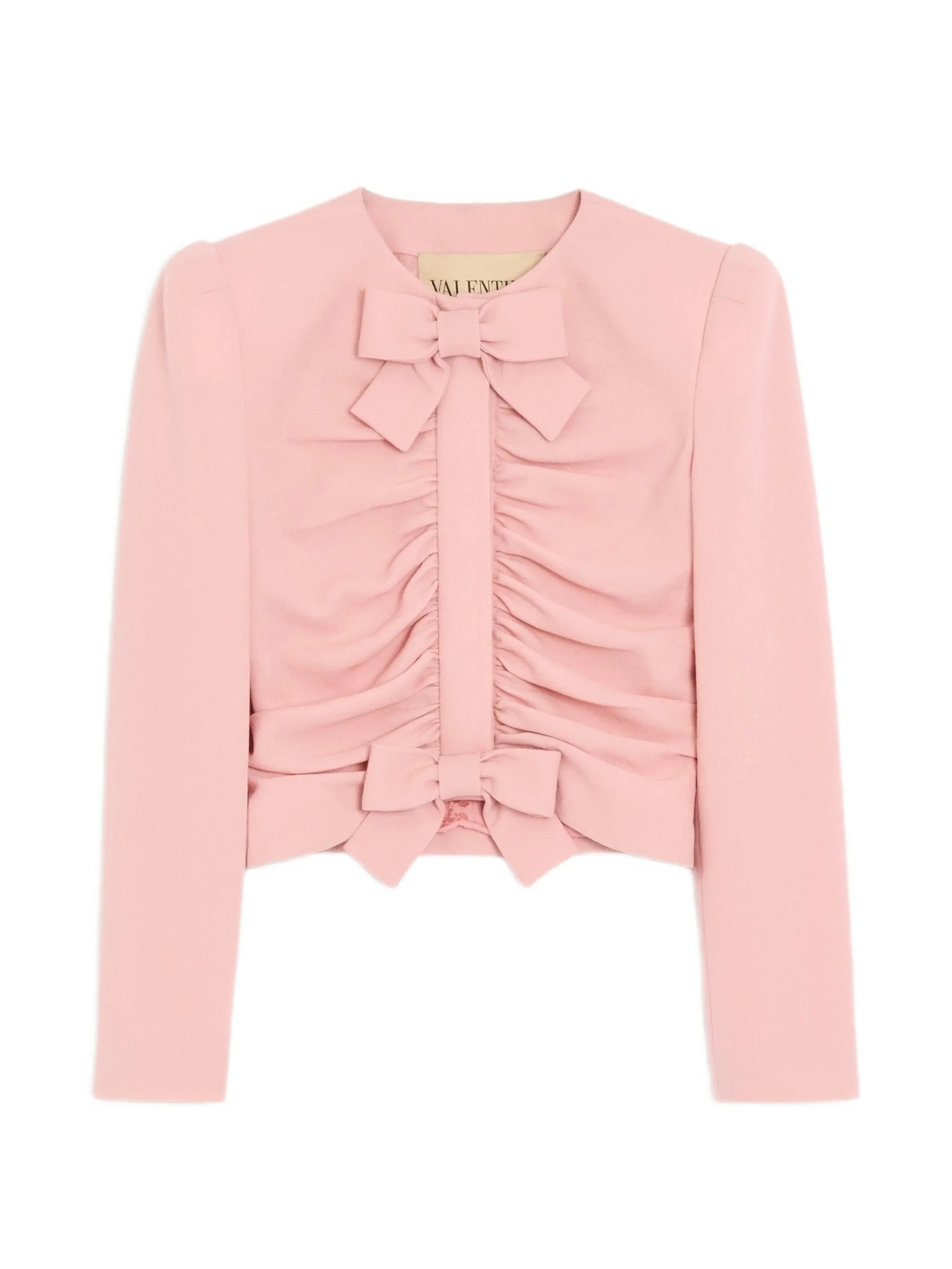 bow-appliqué jacket
