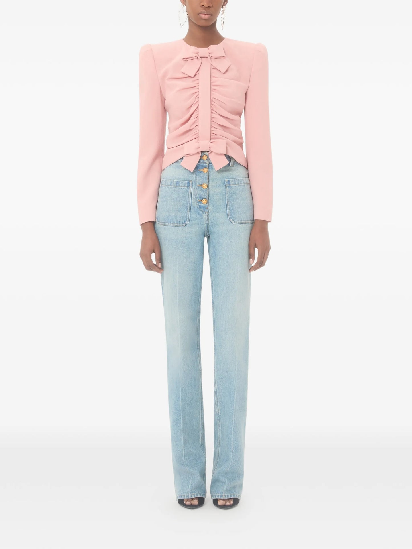 bow-appliqué jacket