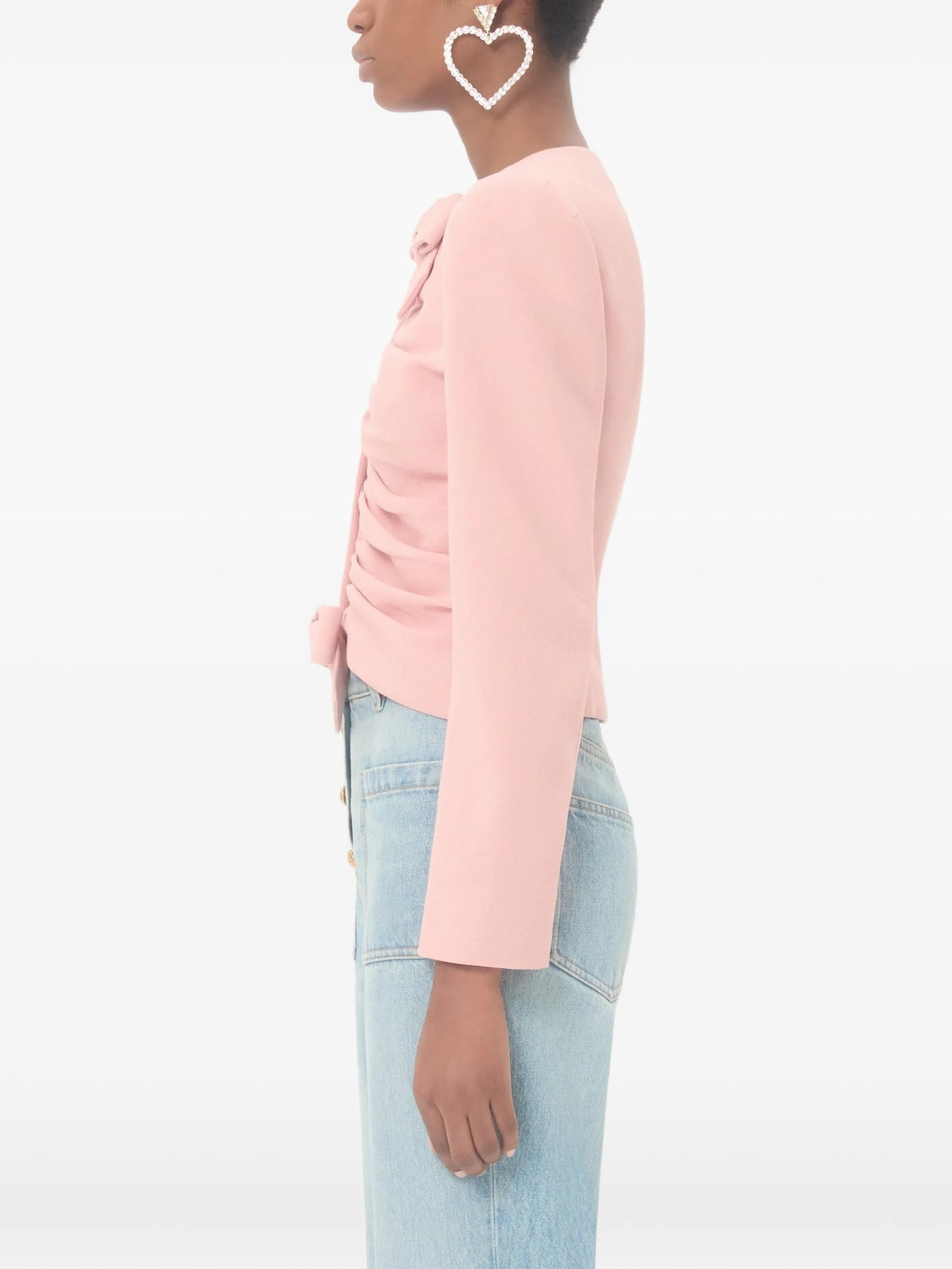 bow-appliqué jacket