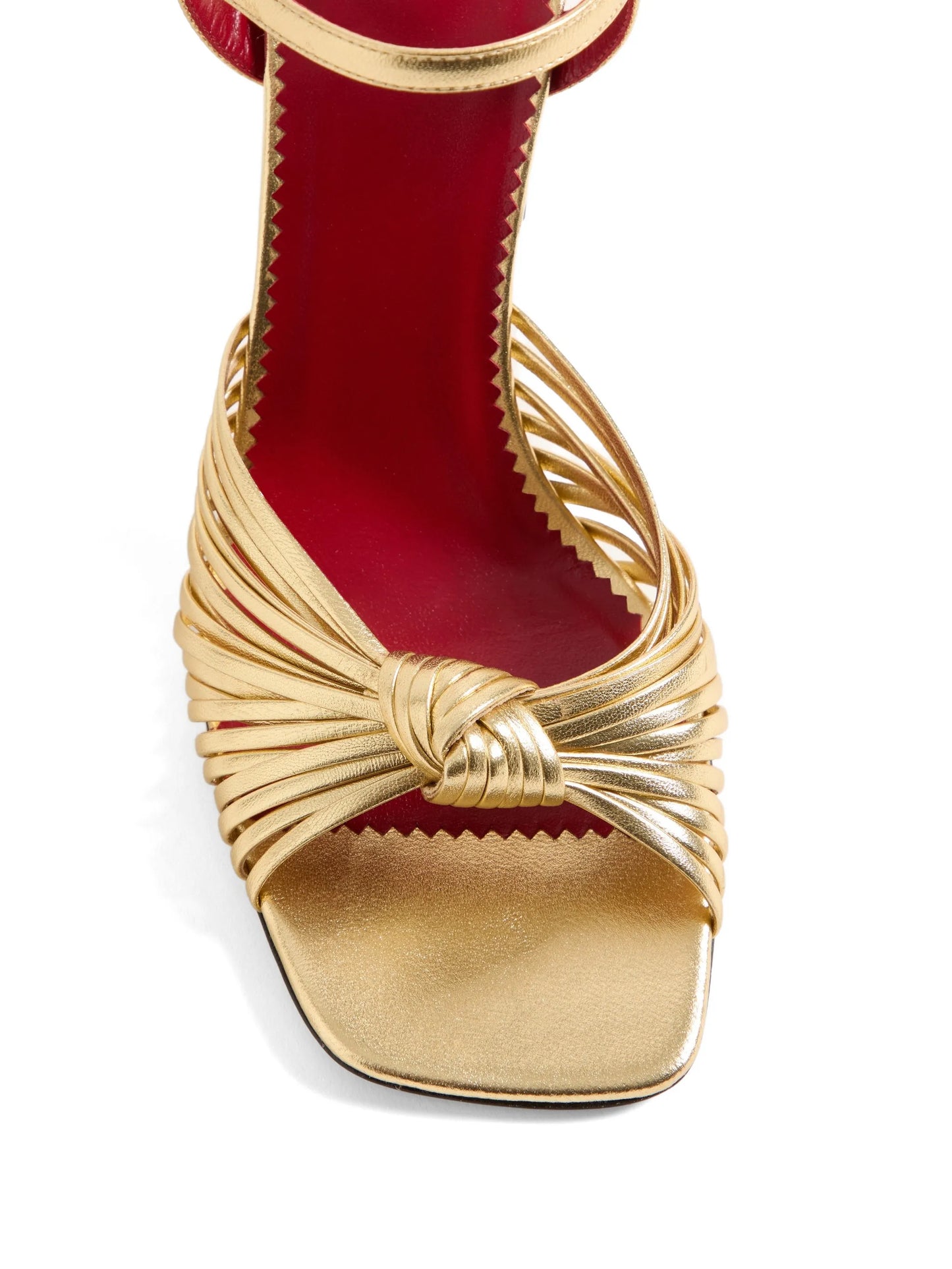 Annet laminated nappa sandals 90mm