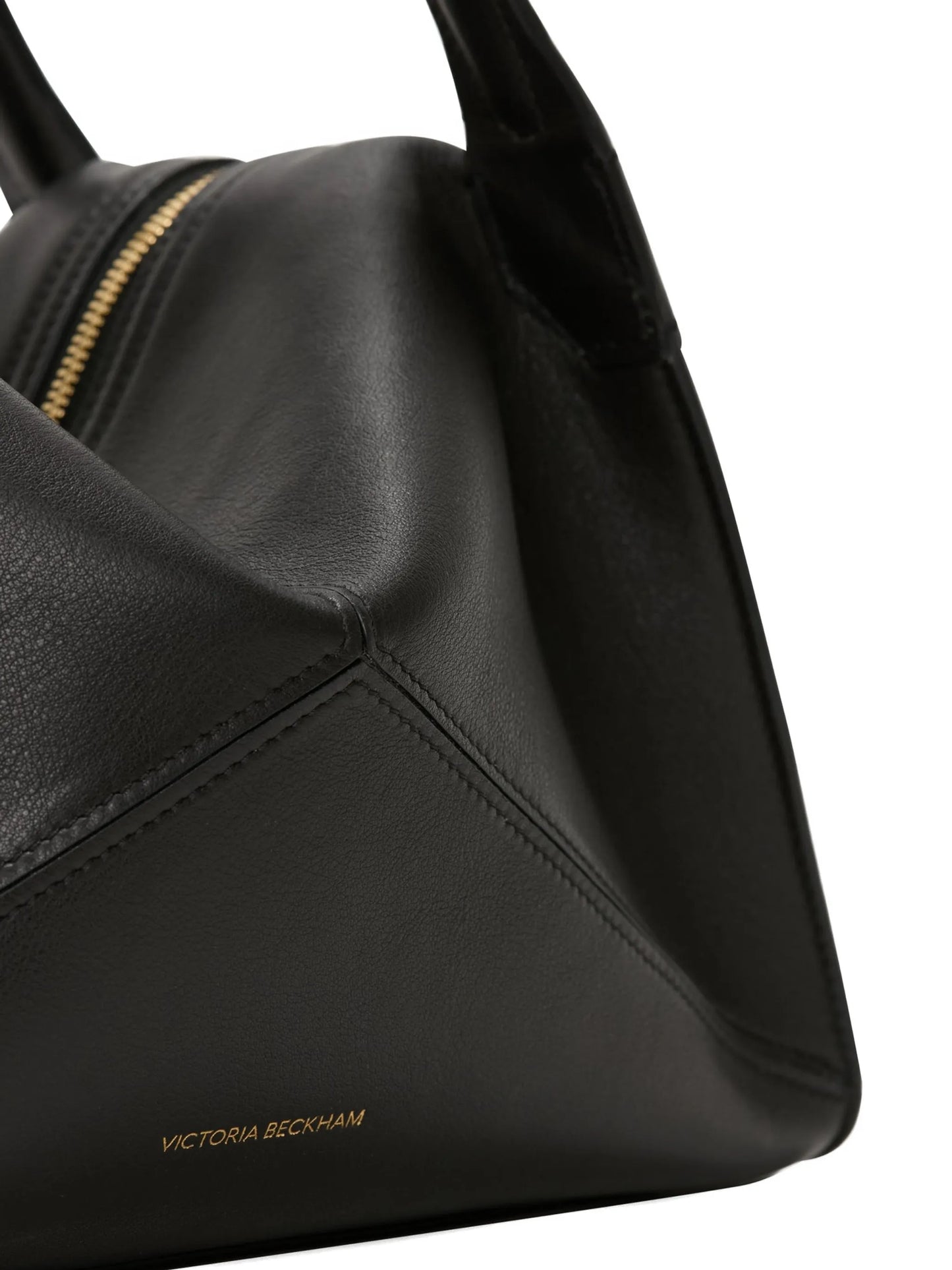 plié leather tote bag