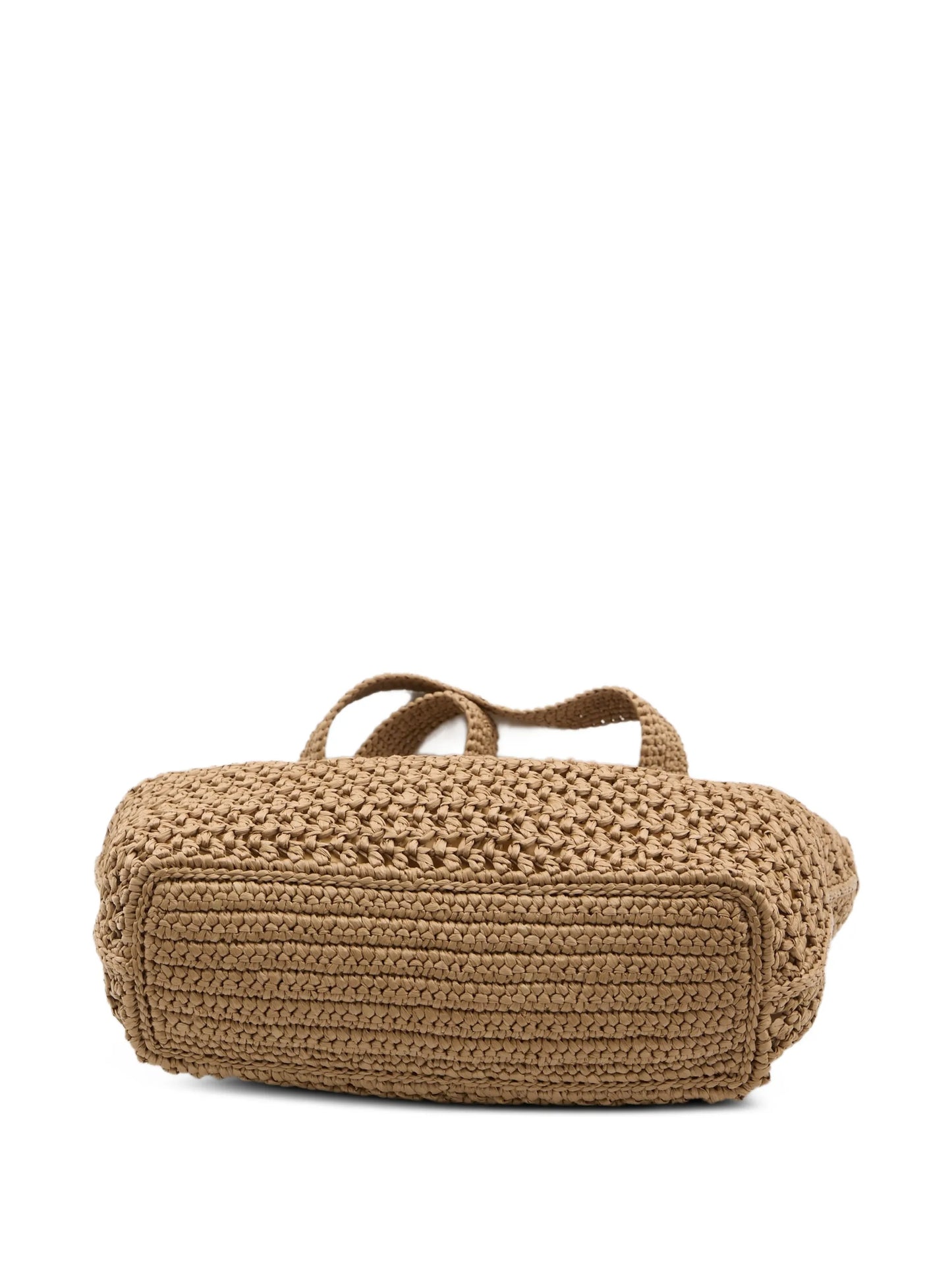 crochet raffia shopping bag