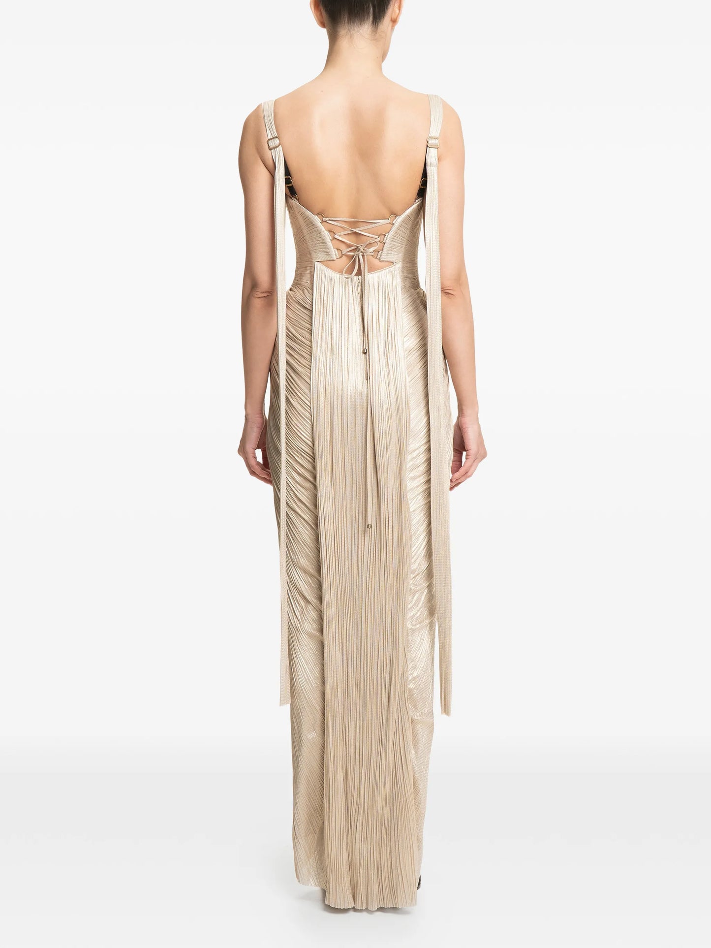 Anais pleated maxi dress