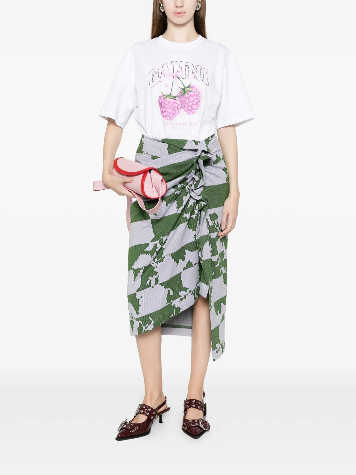 raspberry graphic T-shirt
